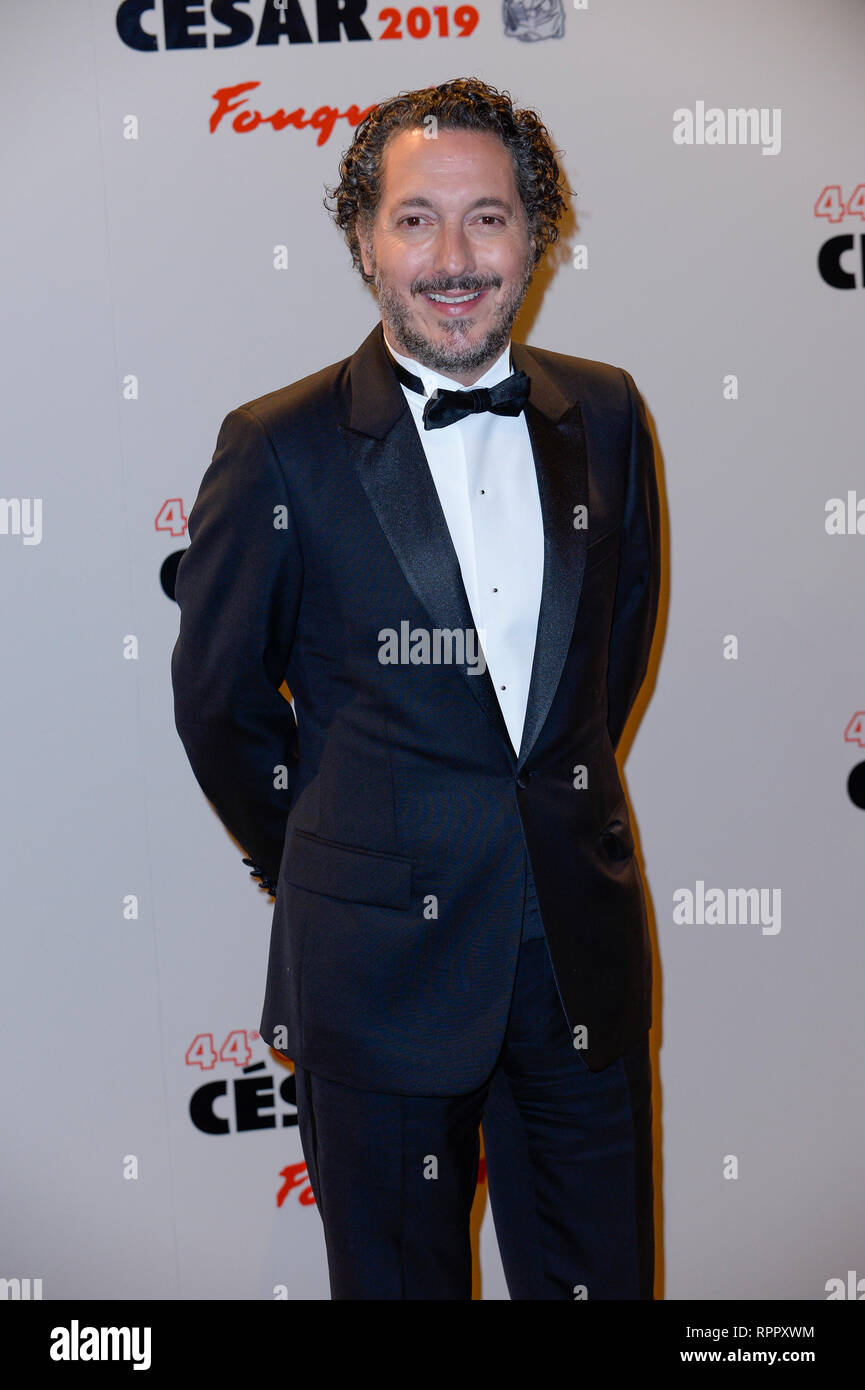 Guillaume Gallienne poses in the Fouquet's restaurant after the 44th Cesar Awards Ceremony at Salle Pleyel. Stock Photo