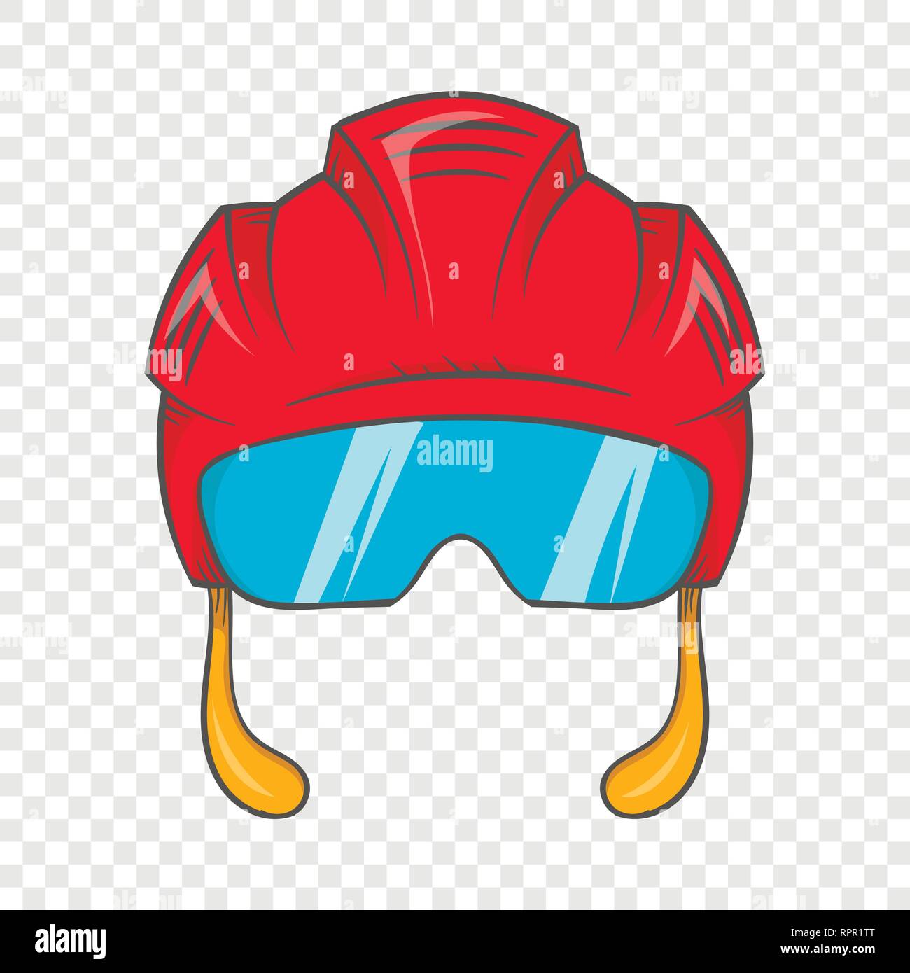 Red hockey helmet with glass visor icon Stock Vector Image & Art Alamy