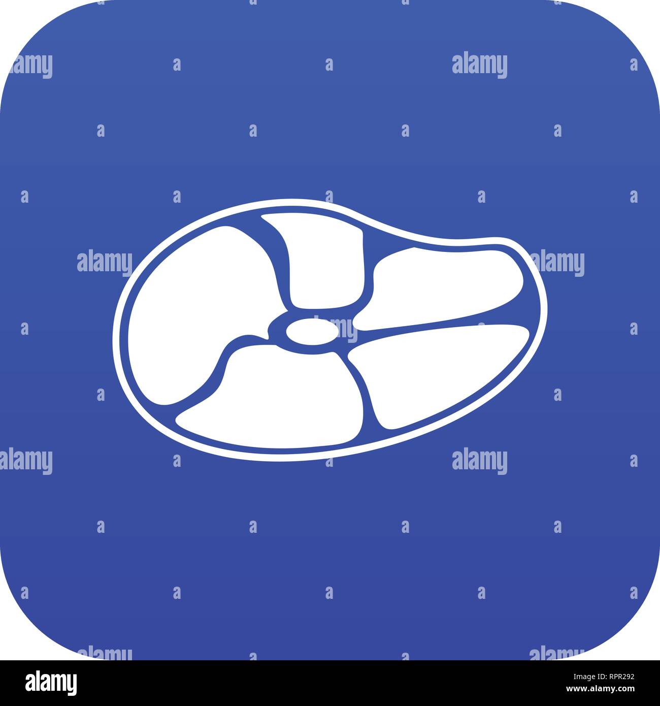 Steak icon digital blue Stock Vector Image & Art - Alamy