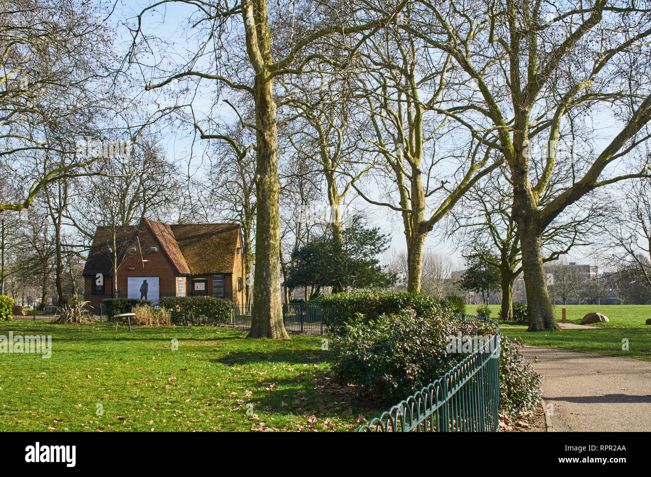 Finsbury Park, North London UK, on a sunny day in winter Stock Photo