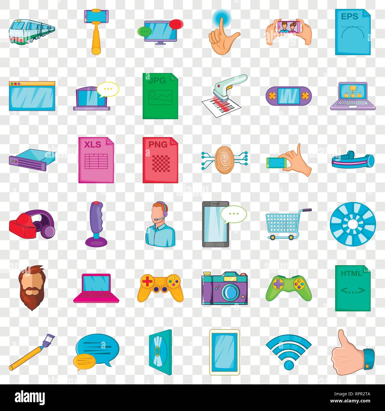 App icons set, cartoon style Stock Vector Image & Art - Alamy