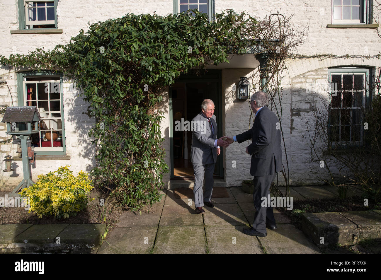 The Prince of Wales (left) meets the new First Minister for Wales Mark