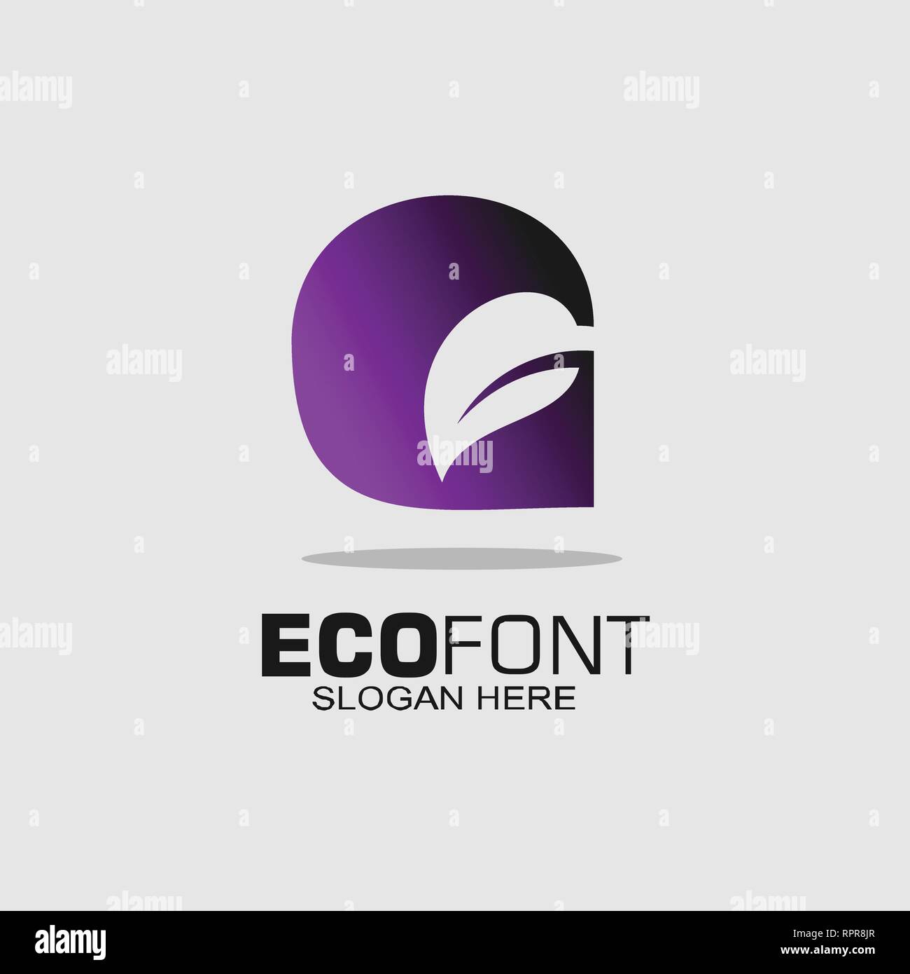 Letter G graphic Ecology logo. Stock Vector