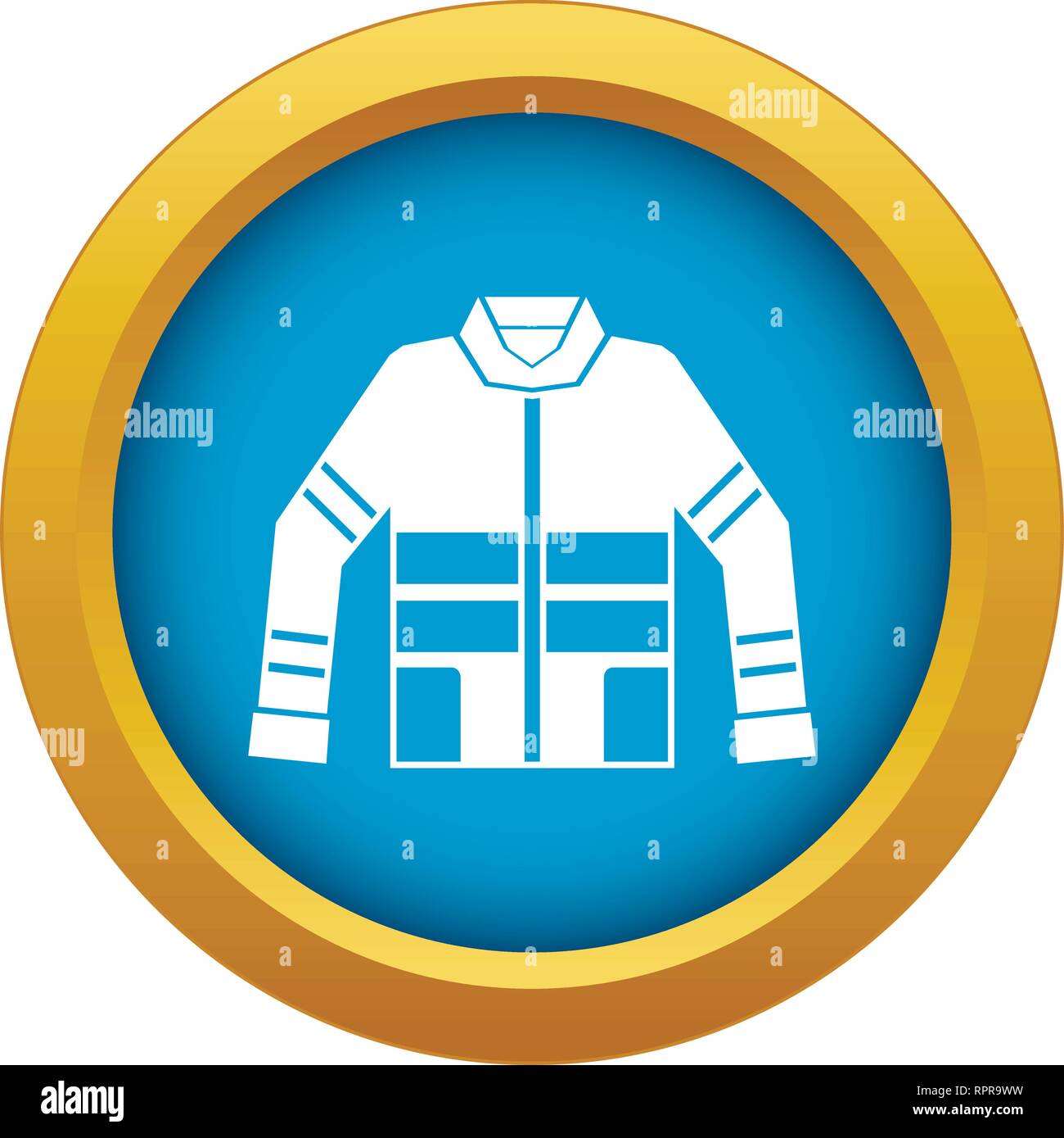 Firefighter jacket icon blue vector isolated Stock Vector Image & Art ...