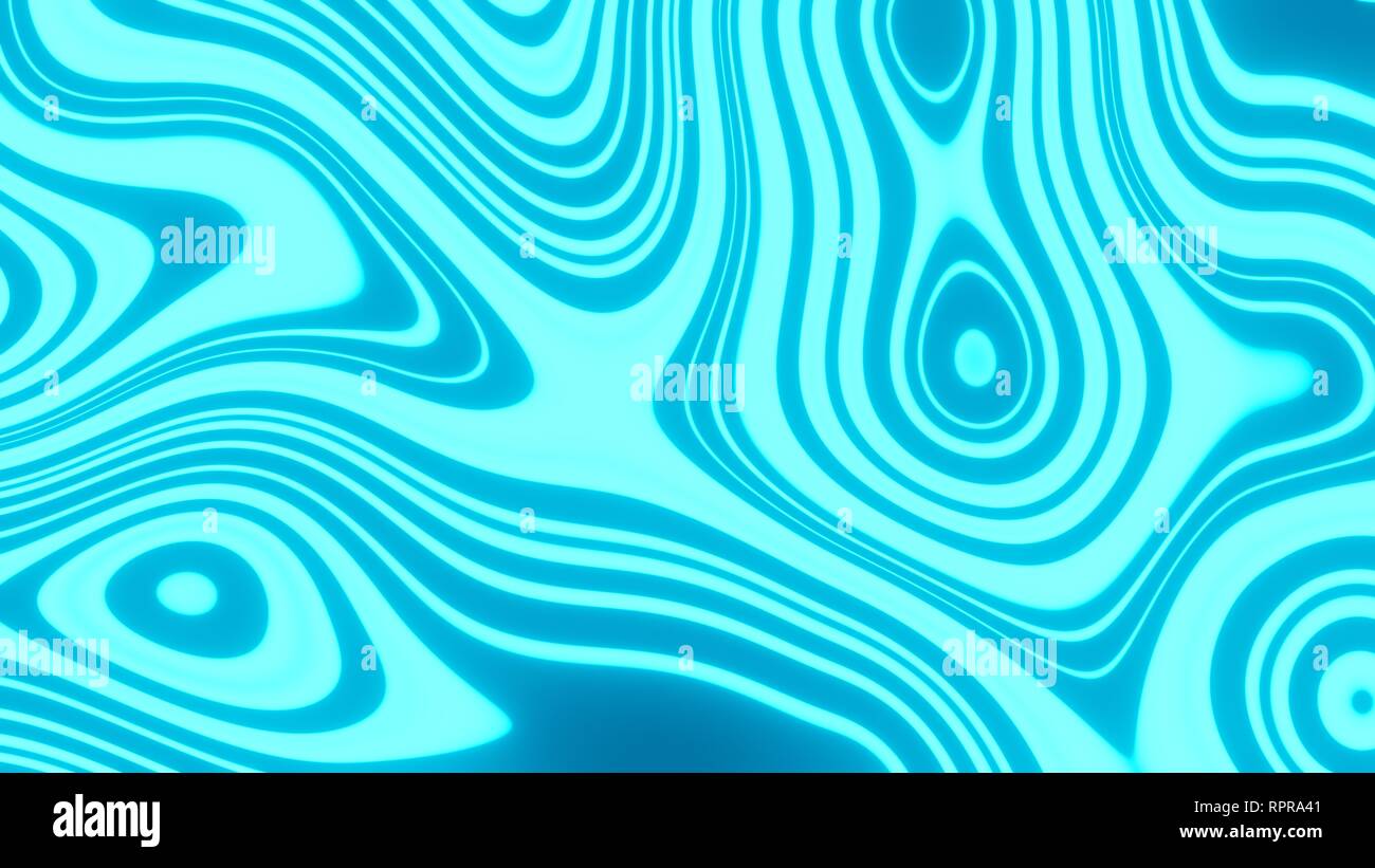 8K UHD Blue and Cyan Abstract Psychedelic Blob Wallpaper Stock Photo