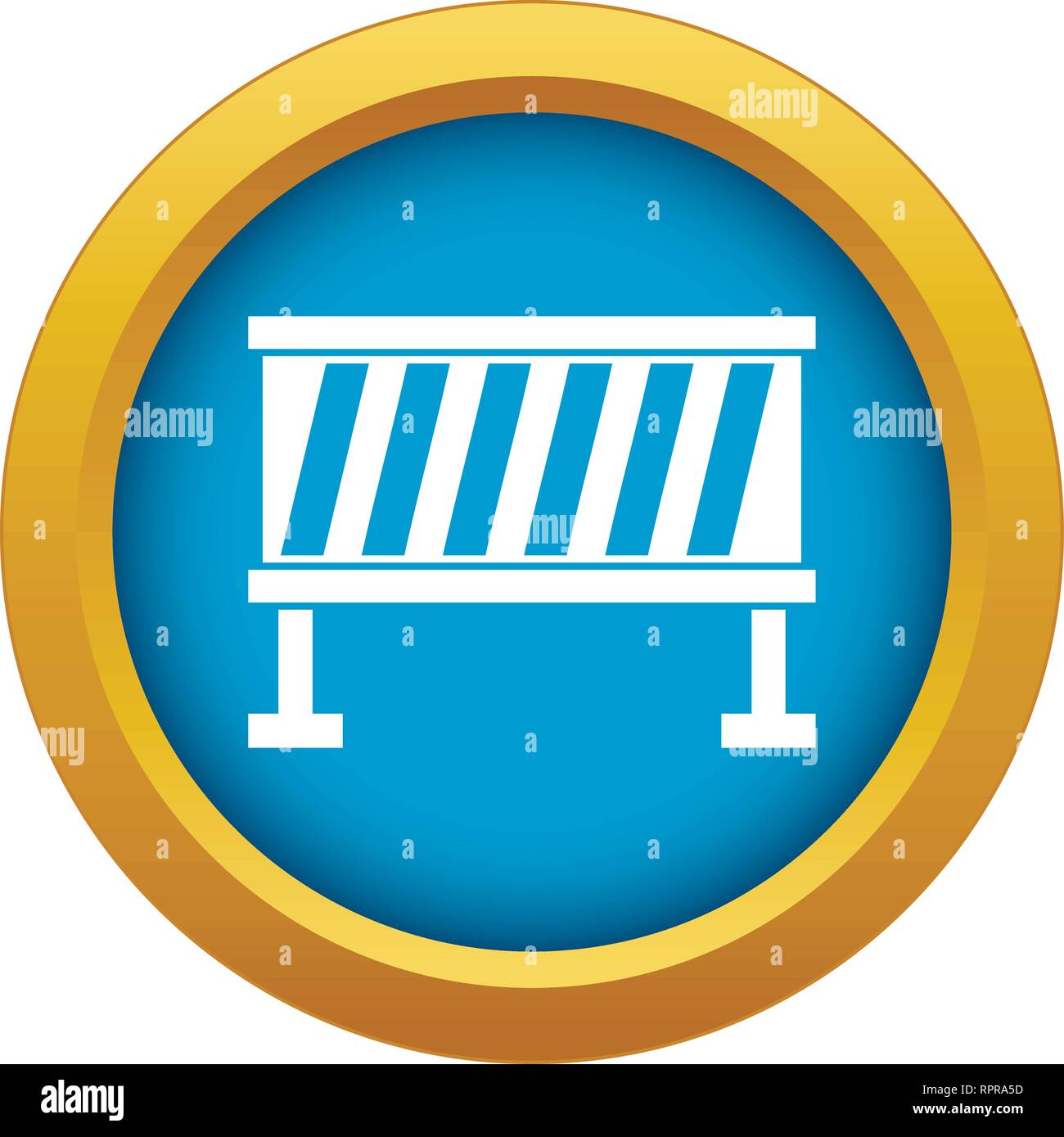 Blue and white barricade Stock Vector Images - Alamy