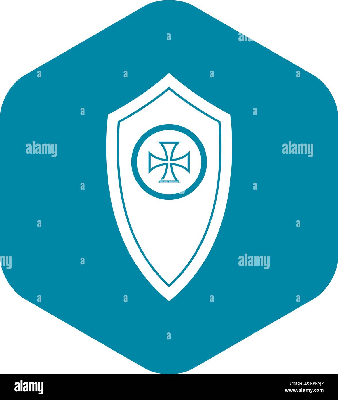 Shield icon, simple style Stock Vector Image & Art - Alamy