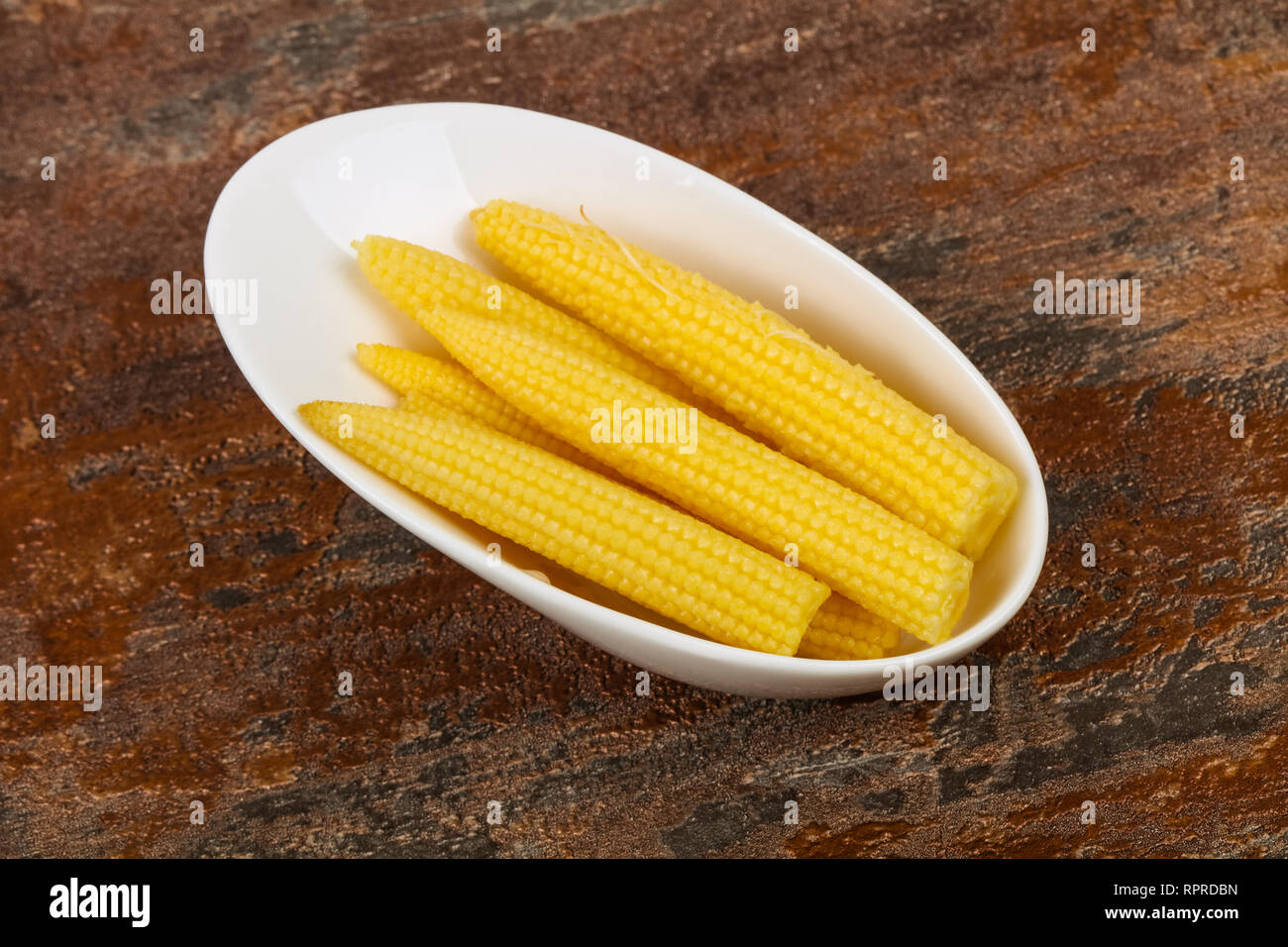 Pickled baby corn in the bowl Stock Photo Alamy