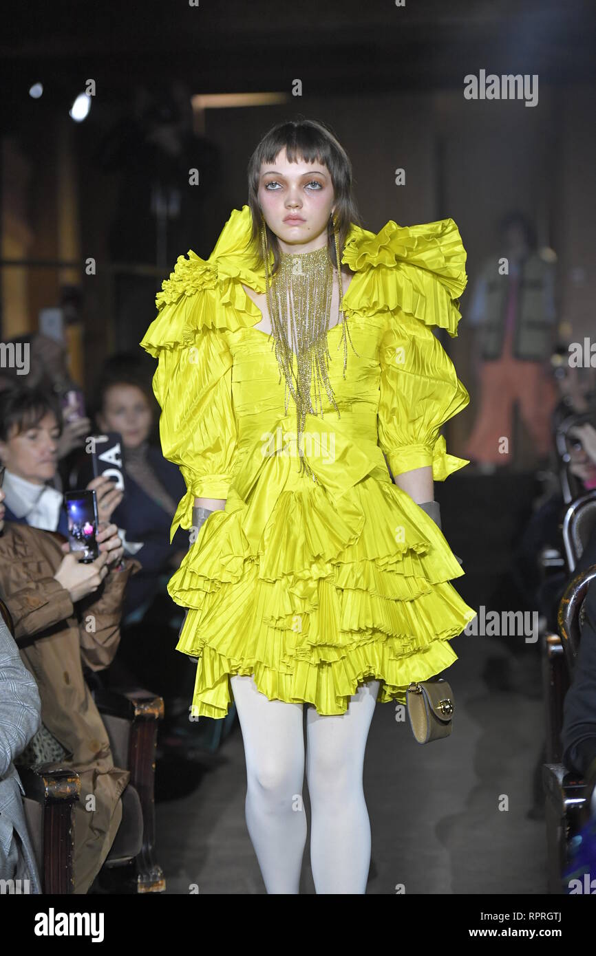 PARIS, FRANCE , SEPTEMBER 24 A model walks the runway at