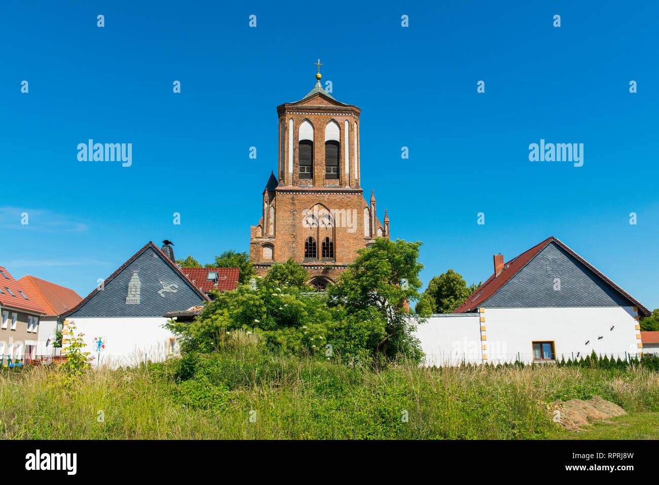 Church of Saint Stephan, Gartz/Oder, Uckermark, Brandenburg, Germany Stock Photo