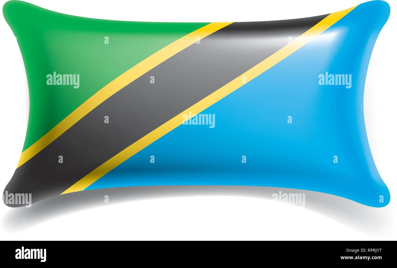 Tanzania flag, vector illustration on a white background Stock Vector ...