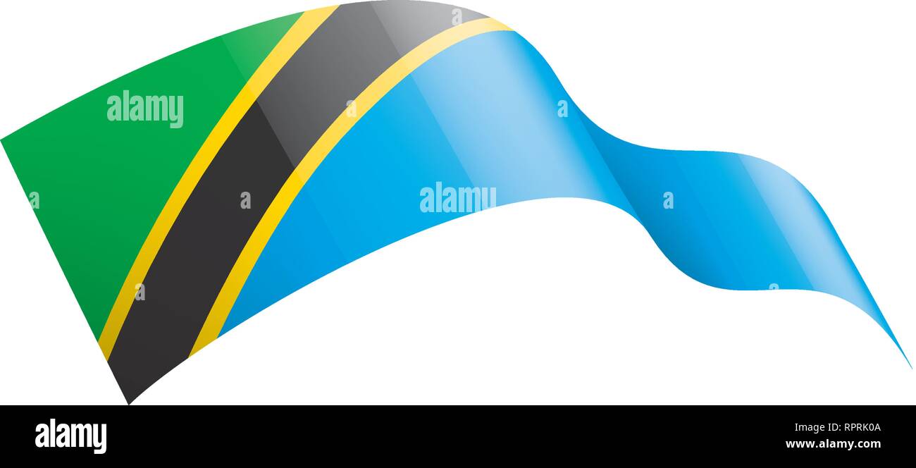 Tanzania flag, vector illustration on a white background Stock Vector ...