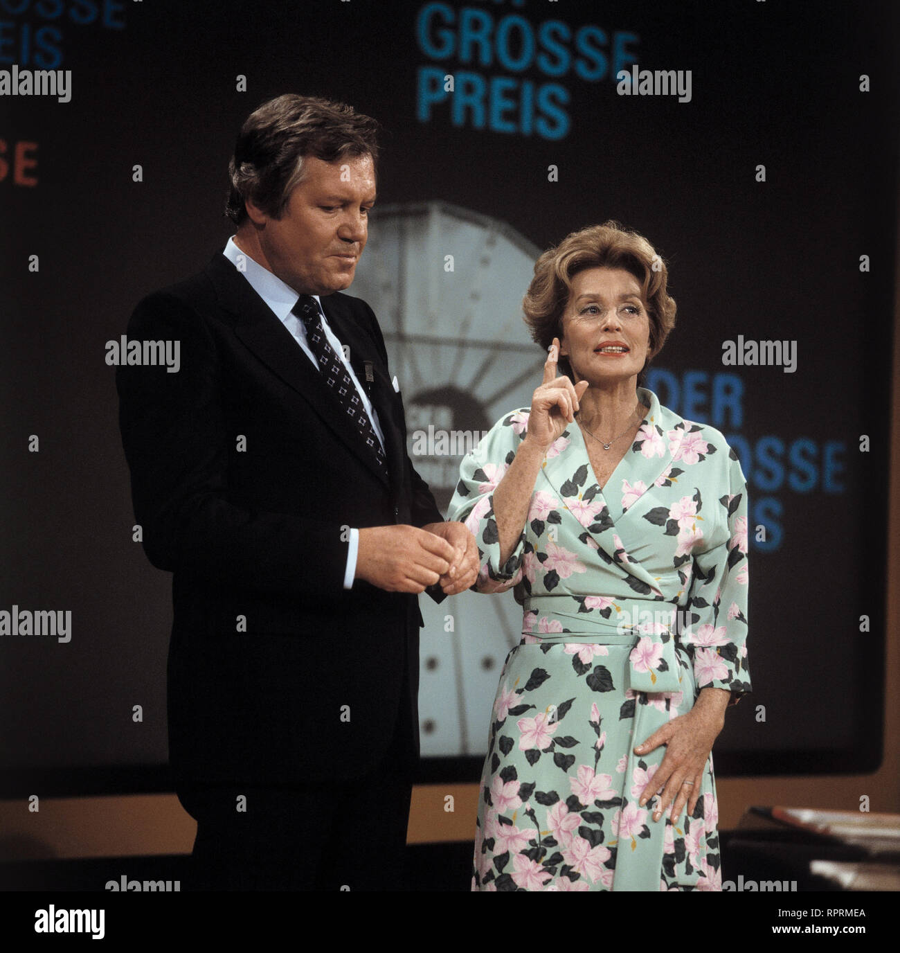 DER GROSSE PREIS WIM THOELKE mit Schauspielerin LILLI PALMER, Sendung vom 16.8.1979 Stock Photo