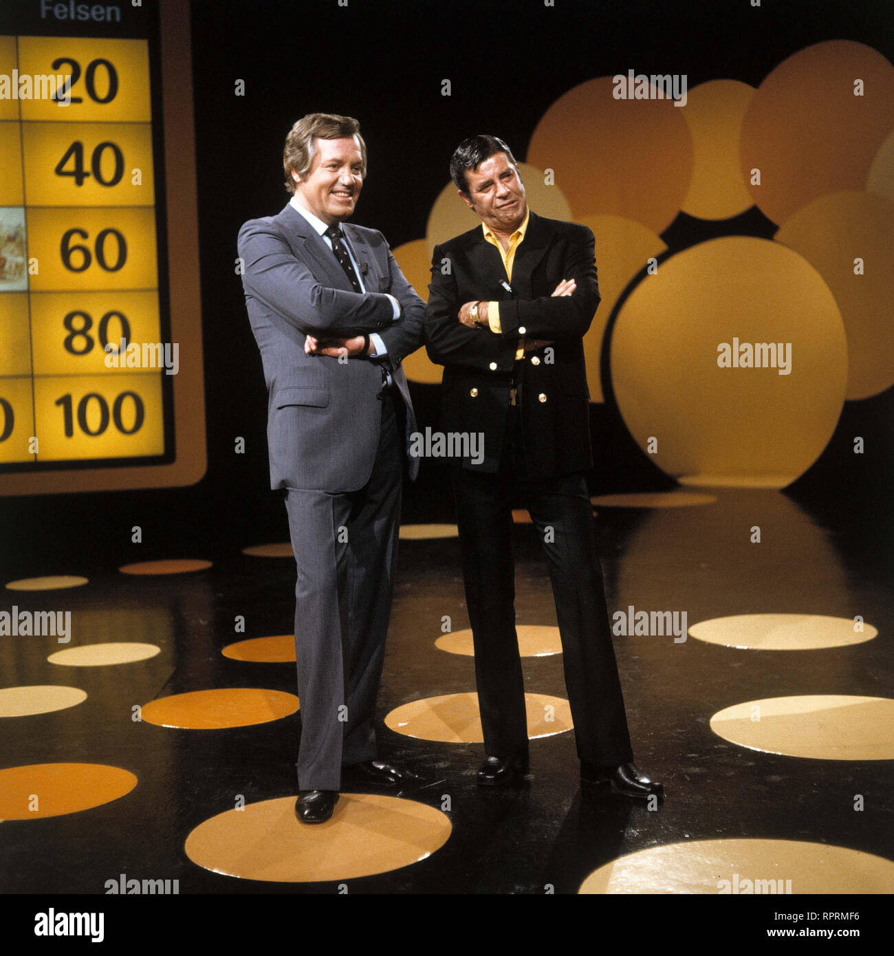DER GROSSE PREIS WIM THOELKE mit dem amerikanischen Komiker und Schauspieler JERRY LEWIS, Sendung vom 14.2.1980 Stock Photo