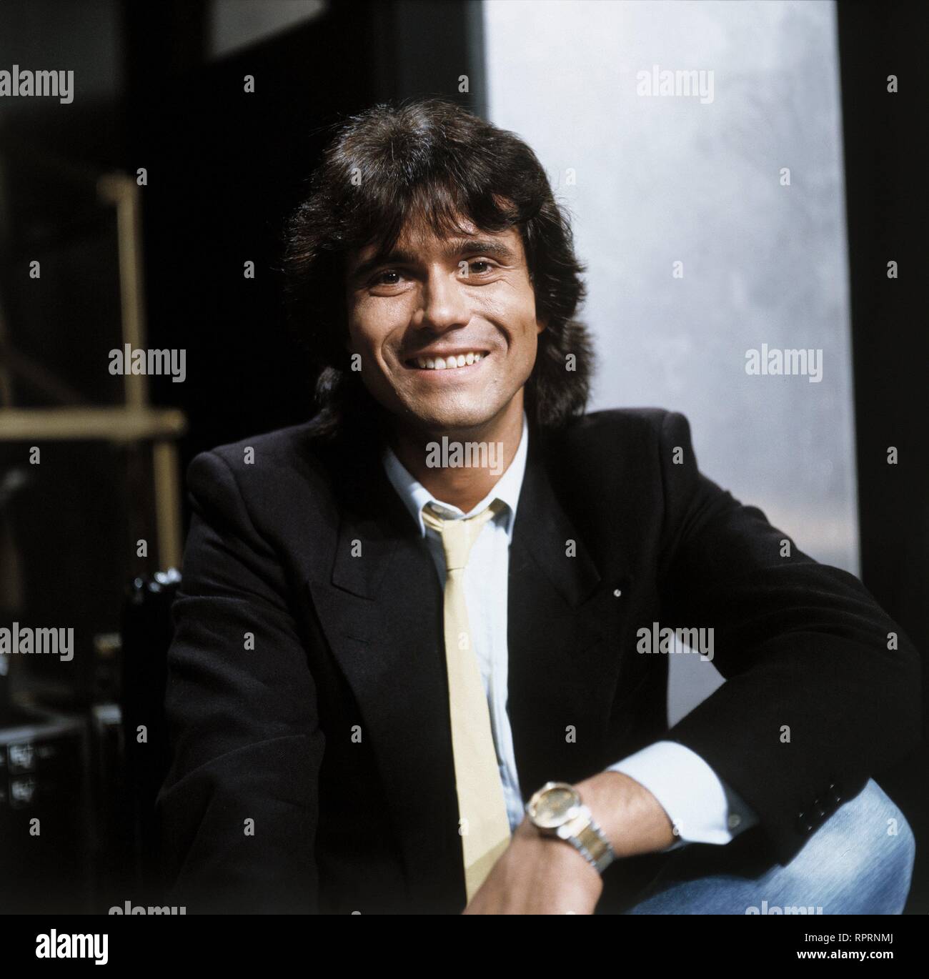 ANDREAS MARTIN, Auftritt in der ZDF-Hitparade, 1983. Grimm/Portrait Stock Photo