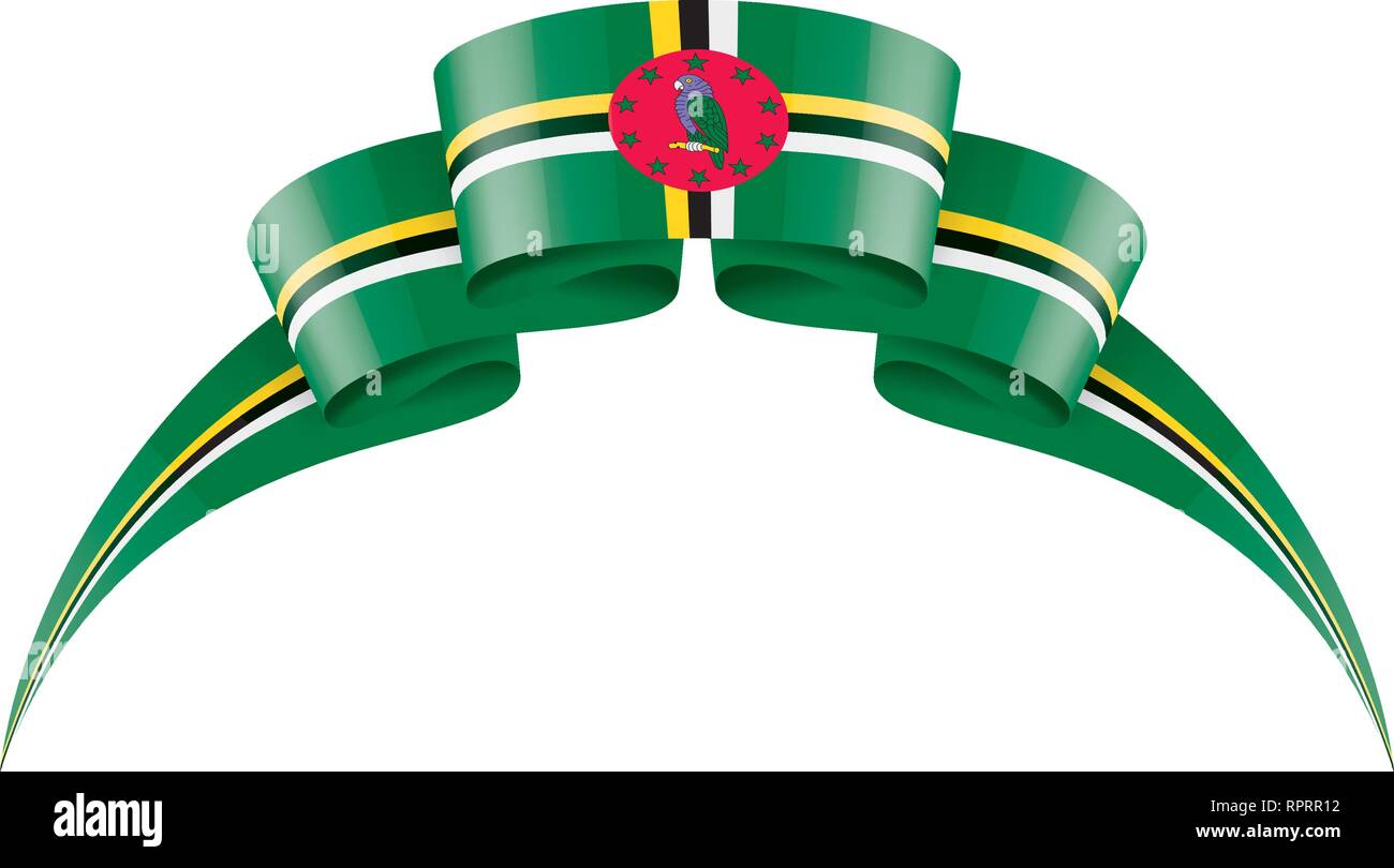 Dominica flag, vector illustration on a white background Stock Vector ...