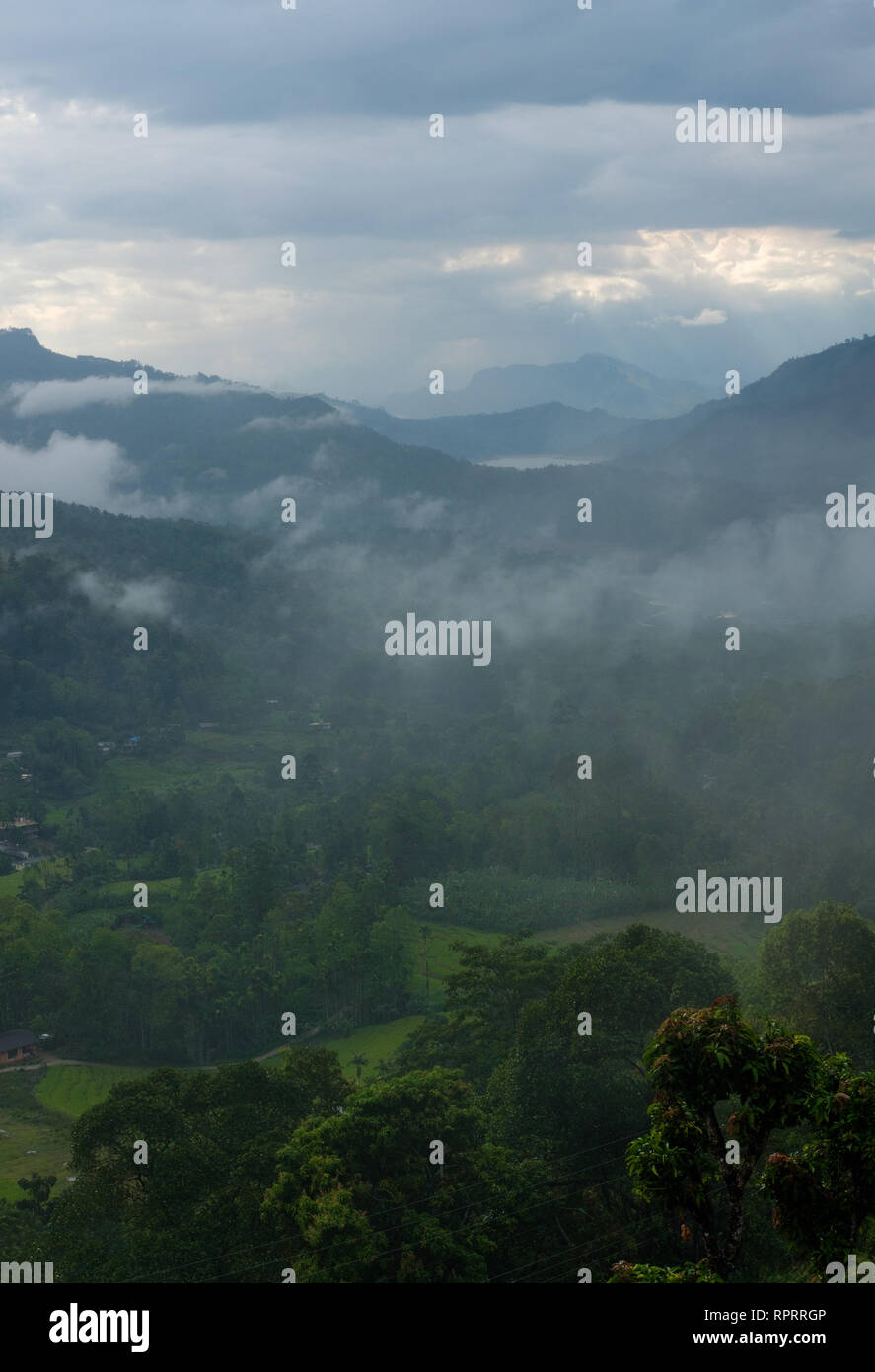 Landscape near Nuwara Eliya, Sri Lanka Stock Photo