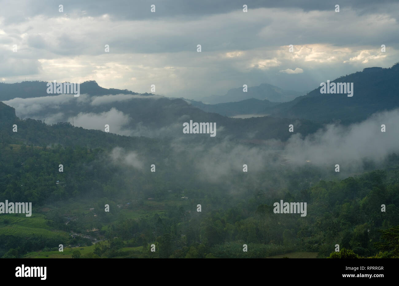 Landscape at Nuwara Eliya, Sri Lanka Stock Photo