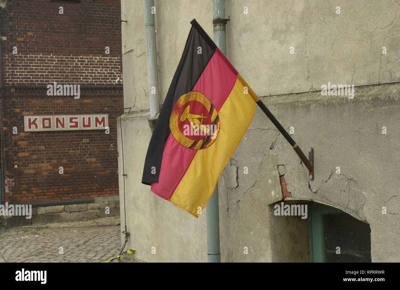 DDR - Fahne / Überschrift: DDR Stock Photo