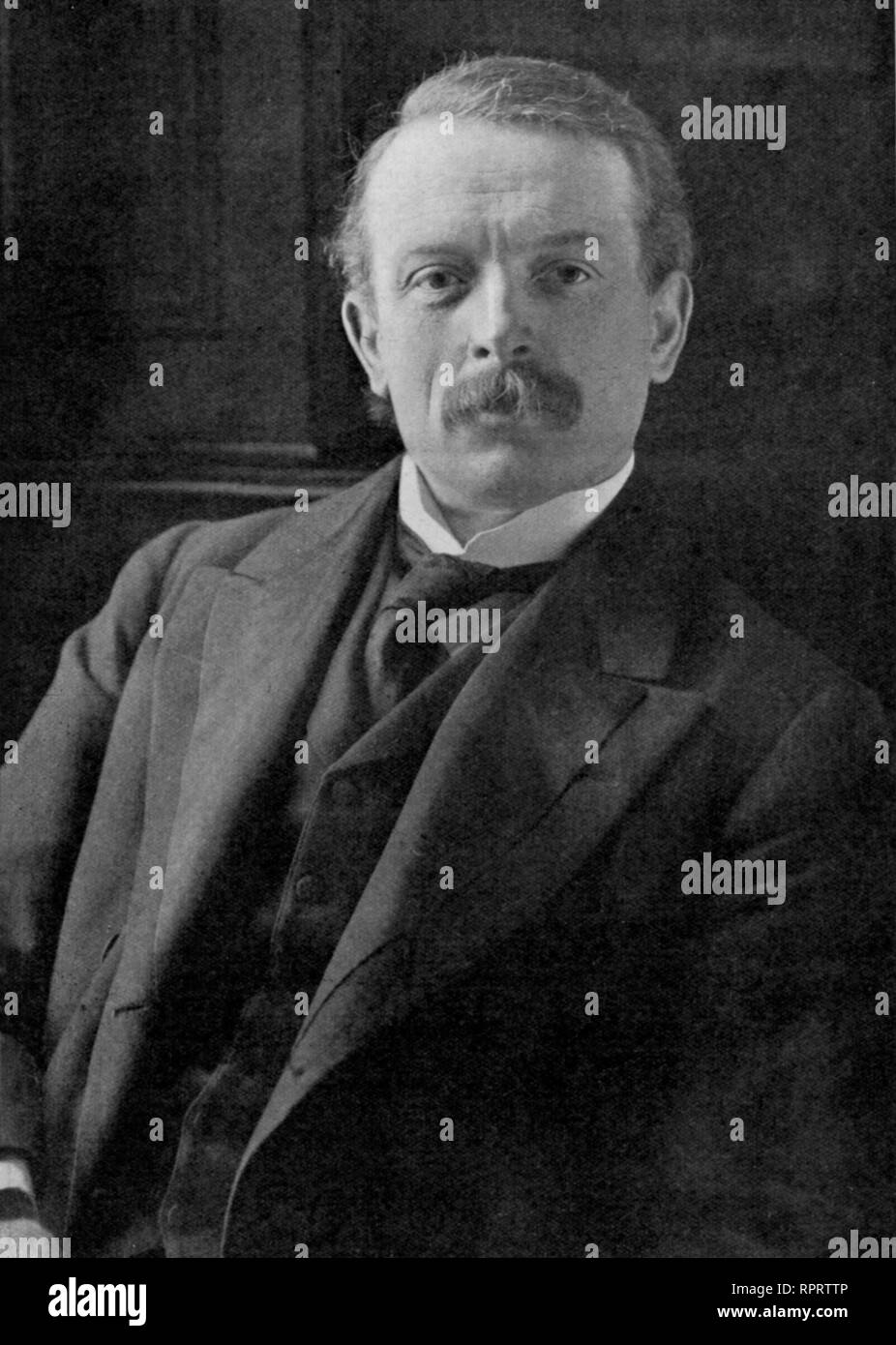 David Lloyd George, Chancellor of the Exchequre, July 1914. By James Russell & Sons. David Lloyd George, 1st Earl Lloyd-George of Dwyfor (1863-1945), British statesman and Liberal Party politician. He was the final Liberal to serve as Prime Minister of the United Kingdom. Stock Photo