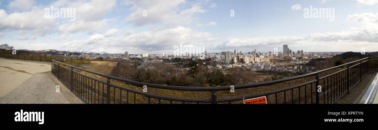 Sendai-Sendai Panorama 123 from Memorial Park Stock Photo