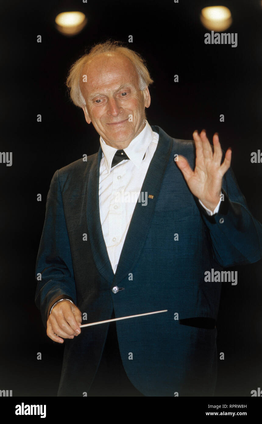 Der berühmte Geiger und Dirigent YEHUDI MENUHIN Aufnahme von 1987