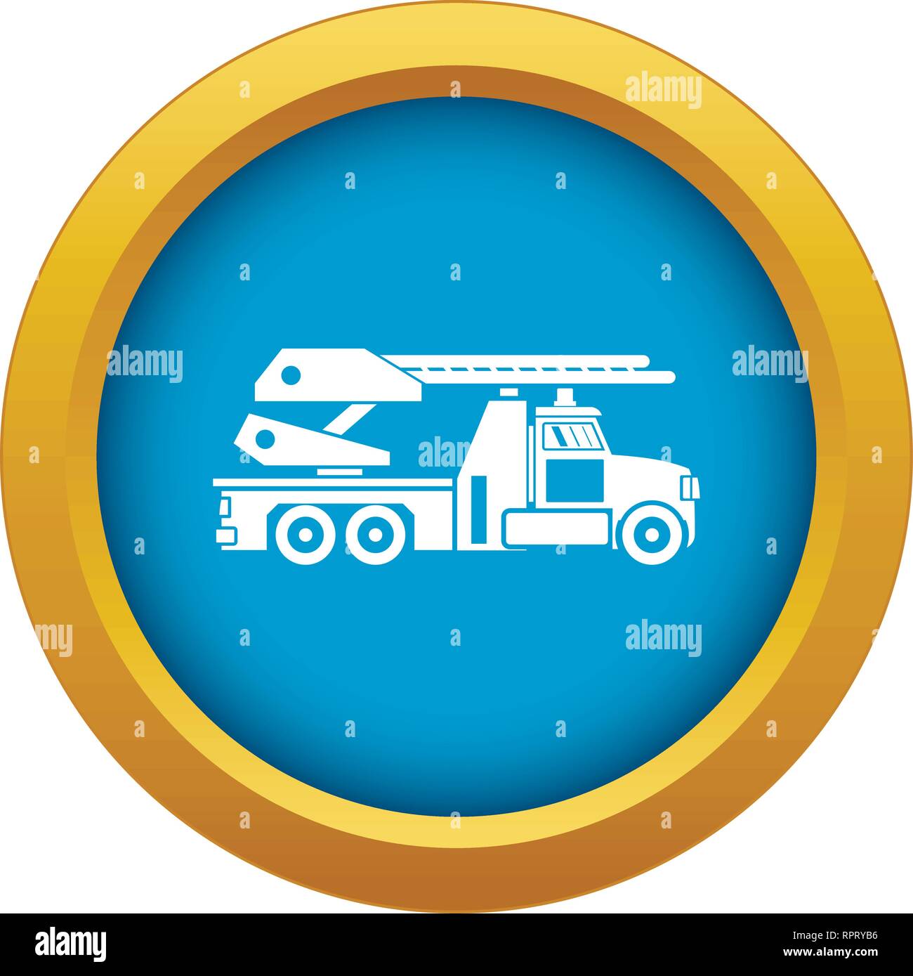 Fire engine icon blue vector isolated Stock Vector Image & Art - Alamy