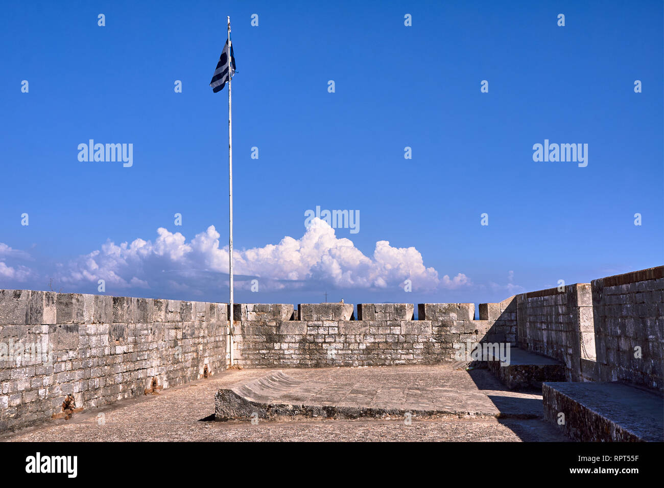 Walls Venetian fortress on the island of Corfu Stock Photo