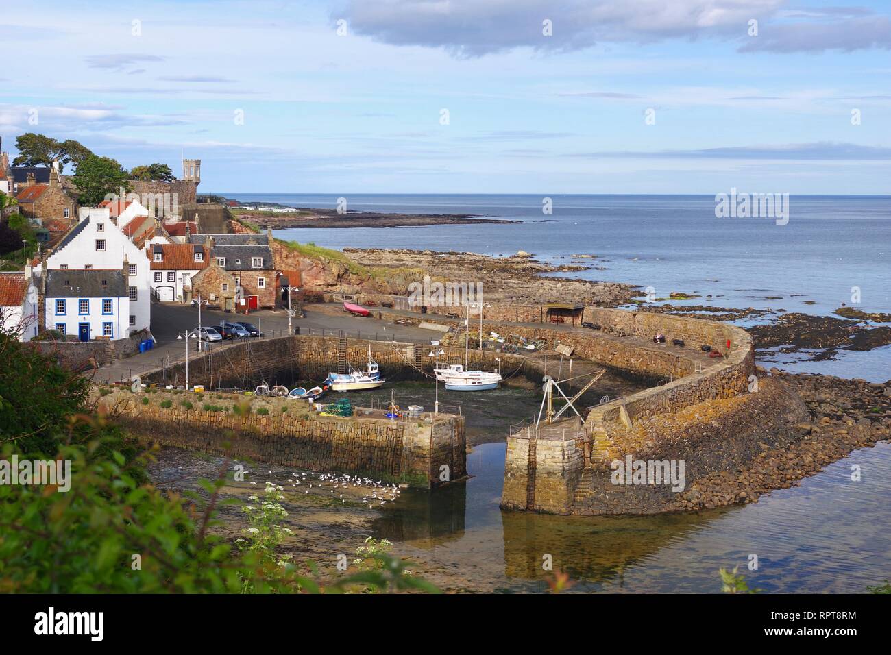 Small Medieval Harbour and Fishing Village of Crail, along the Fife