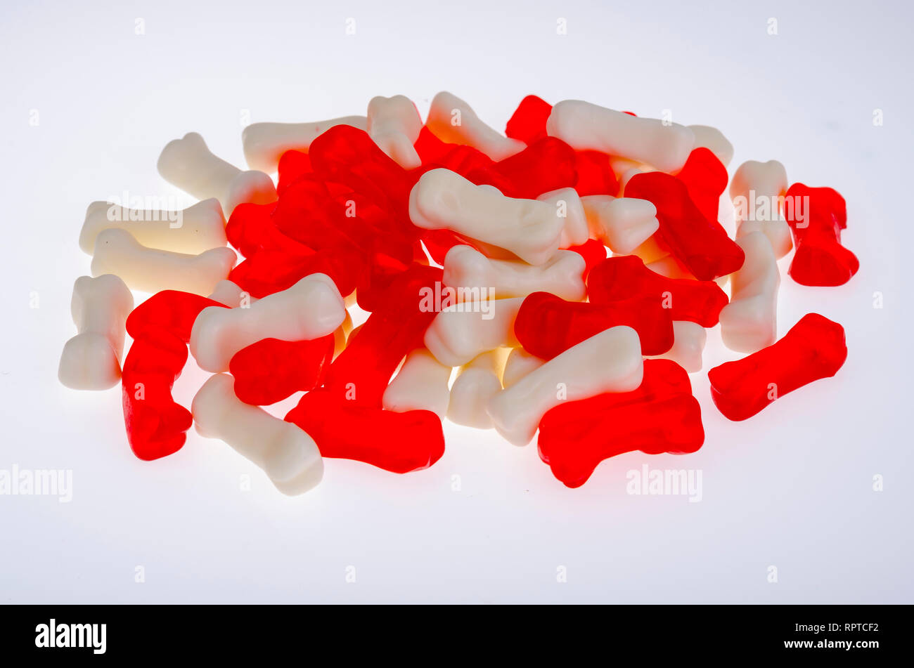 Bone shaped jelly candies on white. Studio Photo Stock Photo Alamy