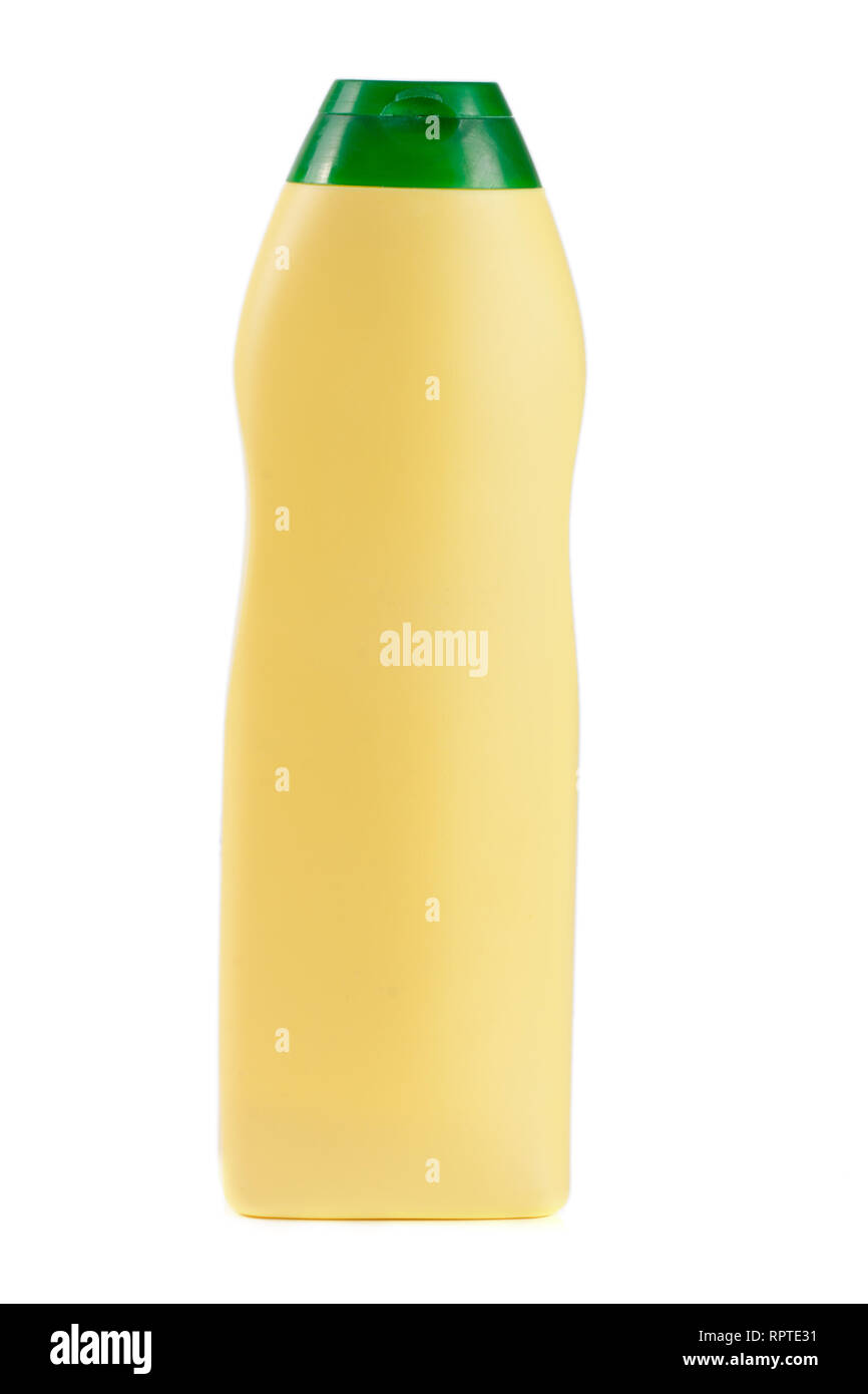 bottle of dishwashing detergent isolated on white background Stock