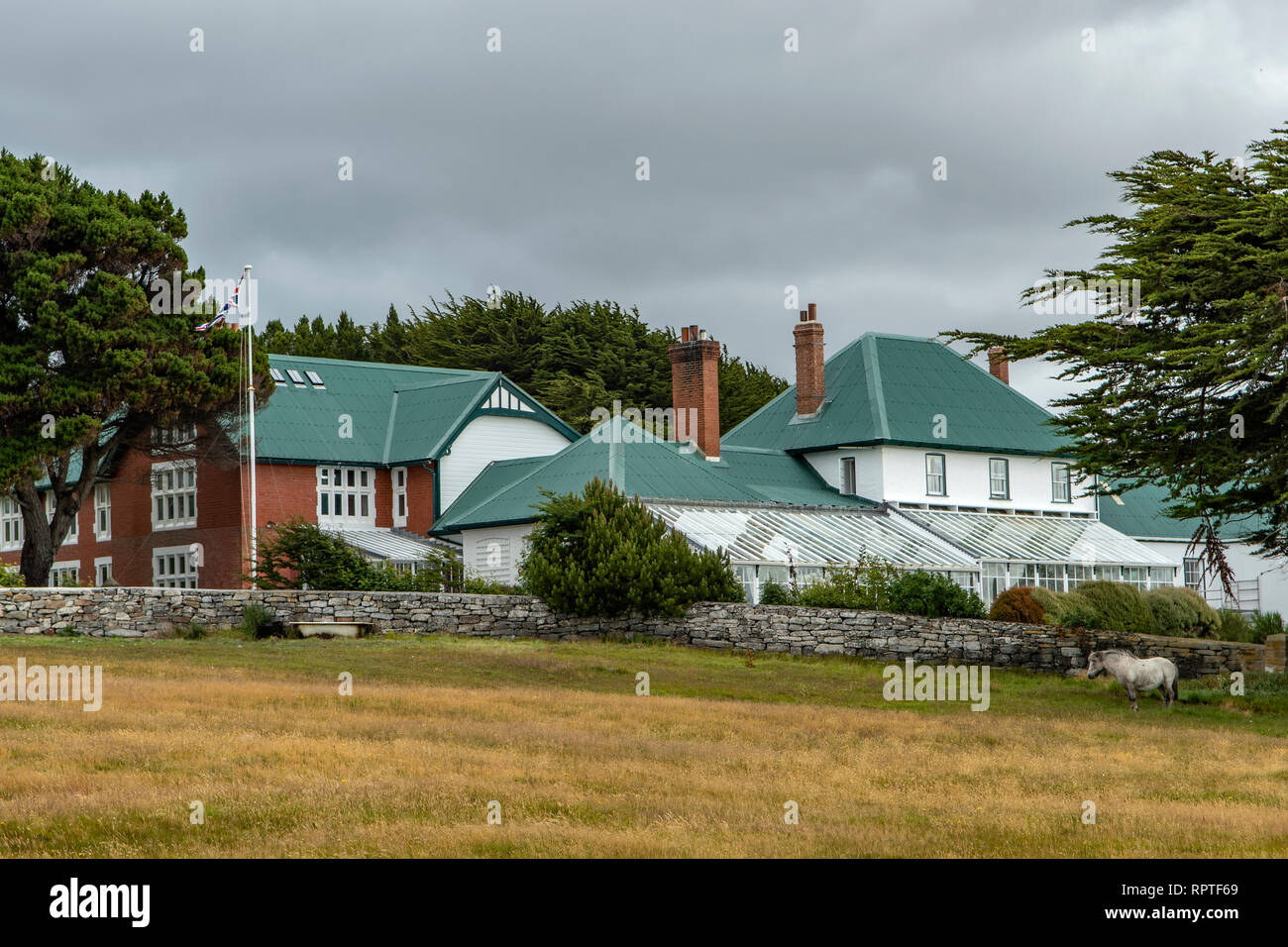 Falkland islands stanley governors house hires stock photography and