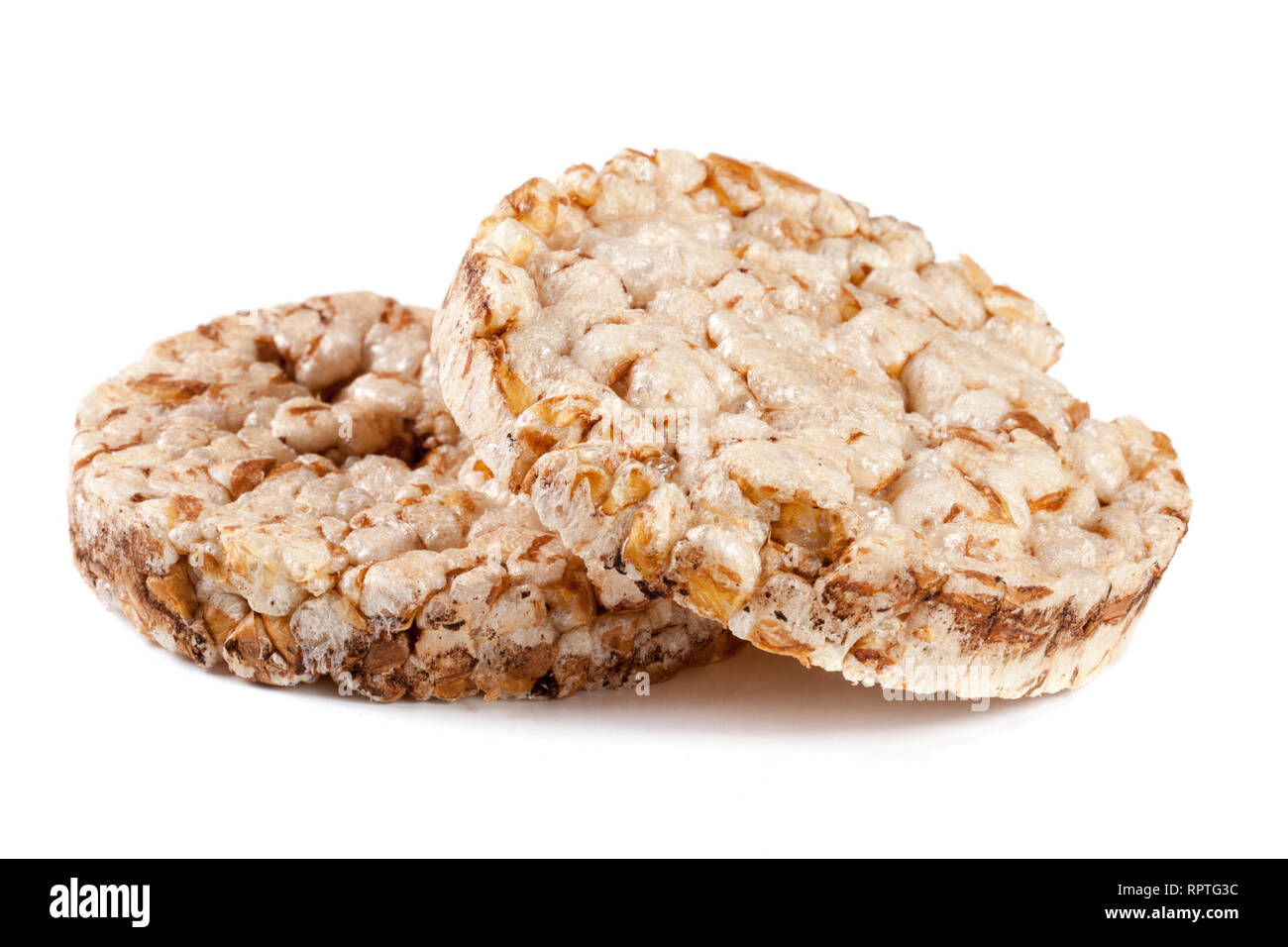 Grain crispbreads isolated on white background Stock Photo