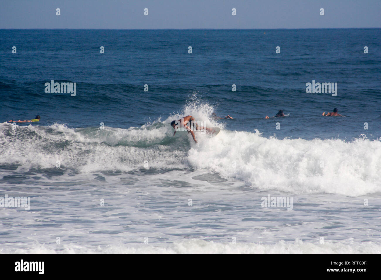 Surfing in El Zonte, La Libertad, El Salvador Stock Photo Alamy