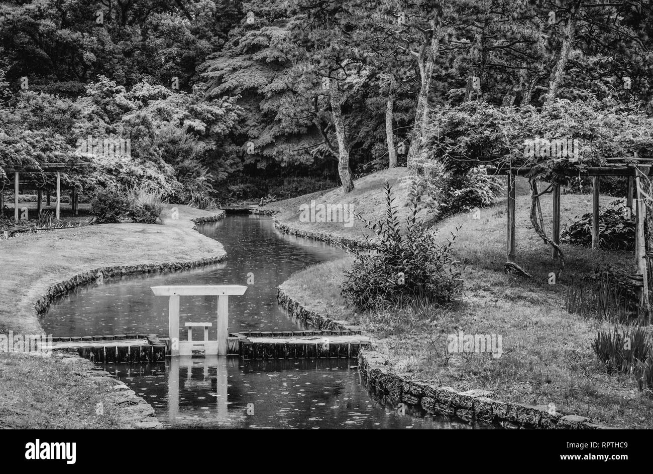 Japanese Garden in Korakuen Tokyo TOKYO / JAPAN JUNE 12, 2018 Stock