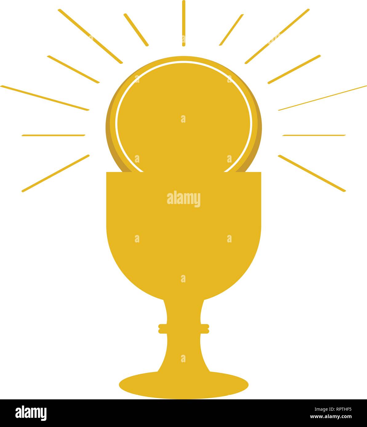 Isolated chalice with a host Stock Vector