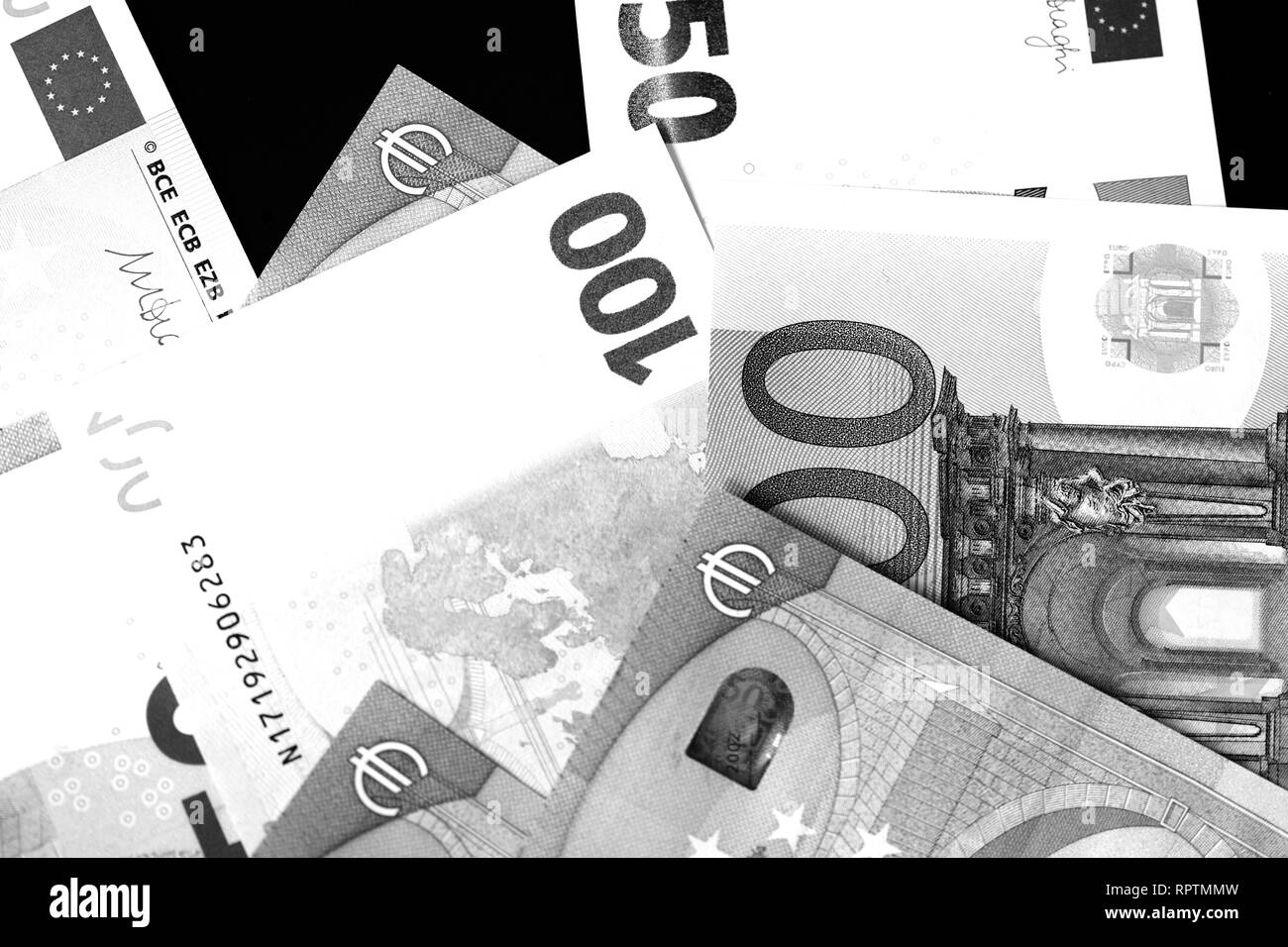 50 euro note Black and White Stock Photos & Images - Alamy
