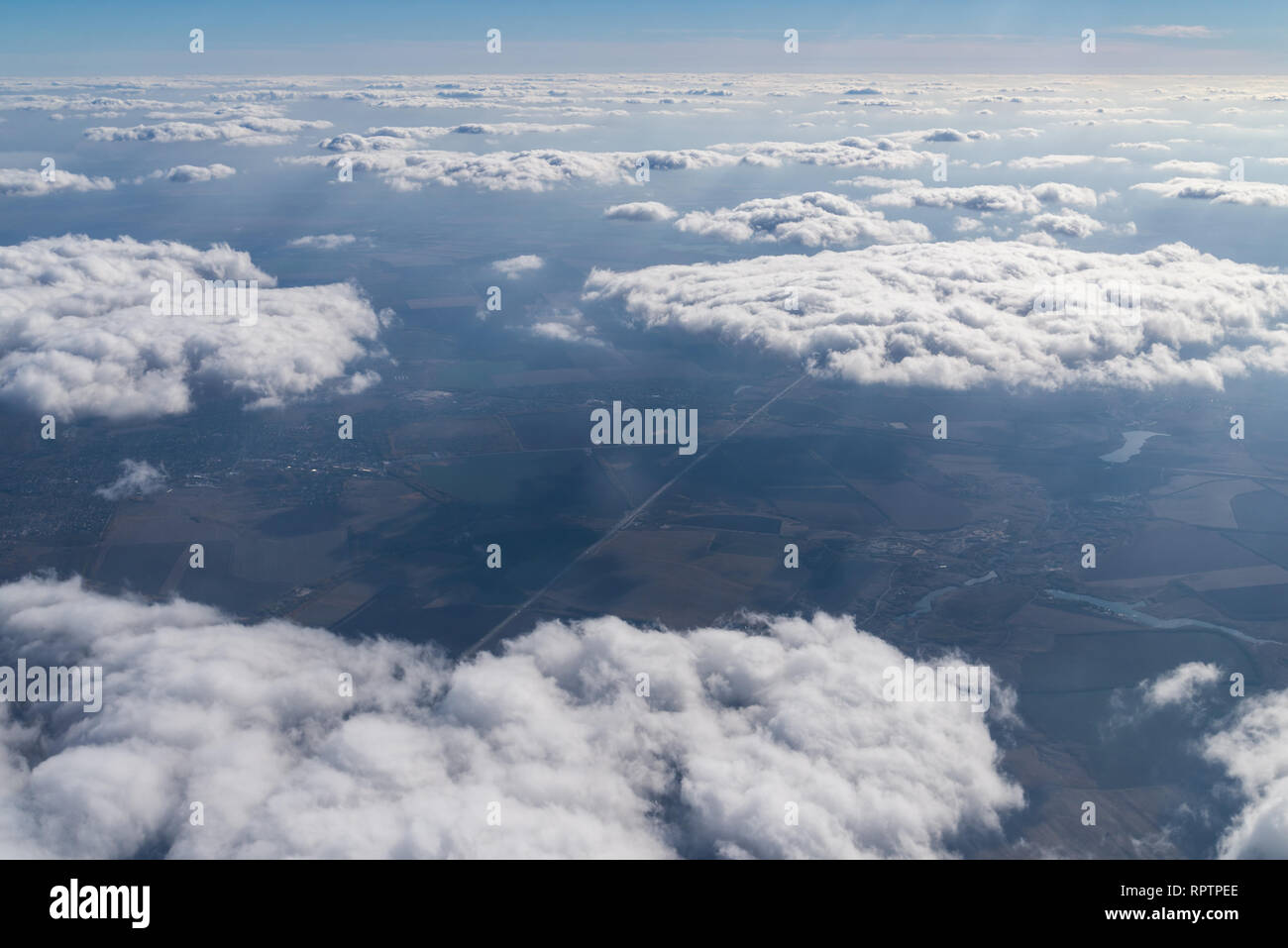Viewa Inclouds View sky clouds from plane hi-res stock photography and images - Alamy