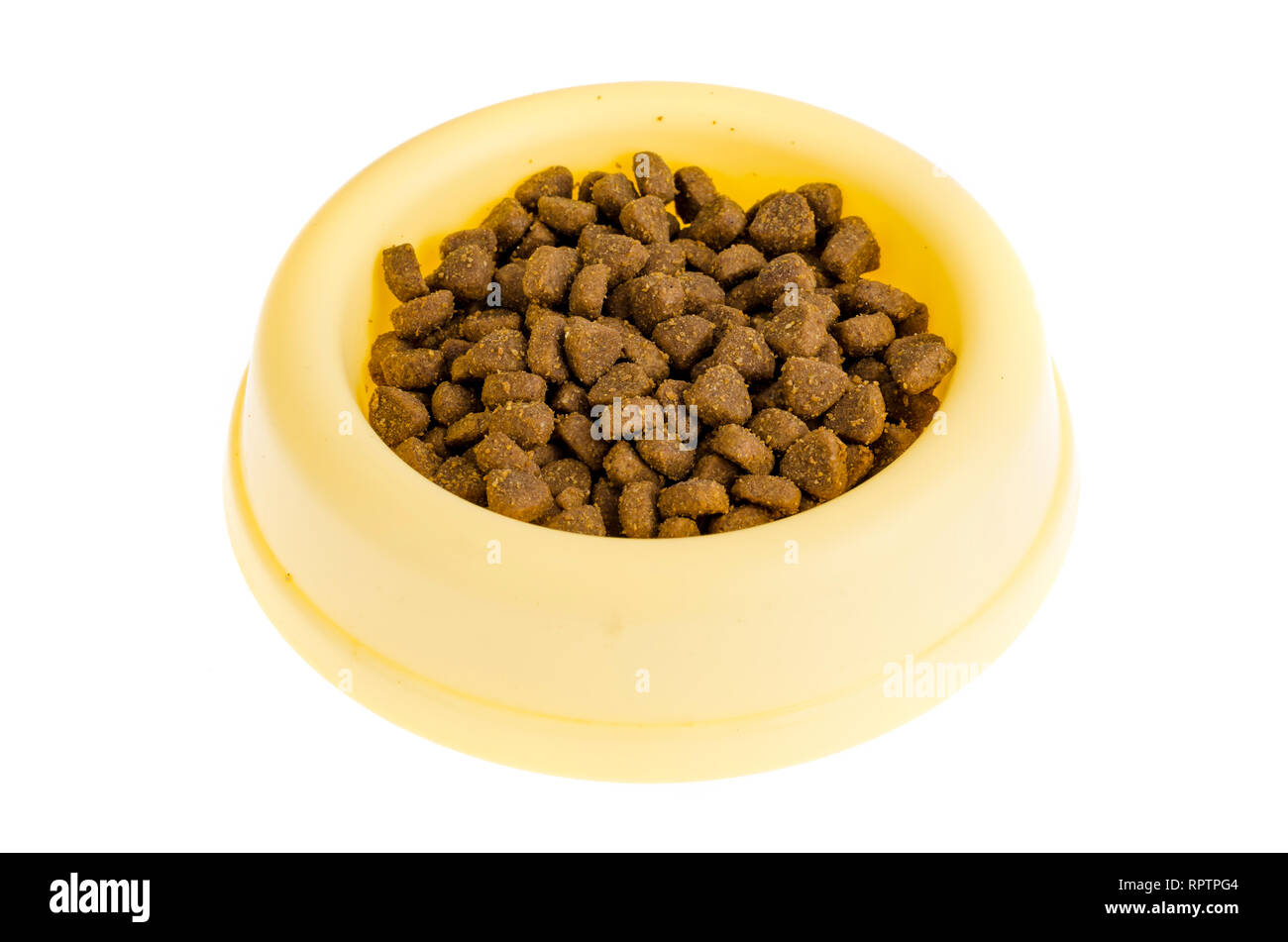 Download Yellow Plastic Bowl With Dry Pet Food Studio Photo Stock Photo Alamy PSD Mockup Templates
