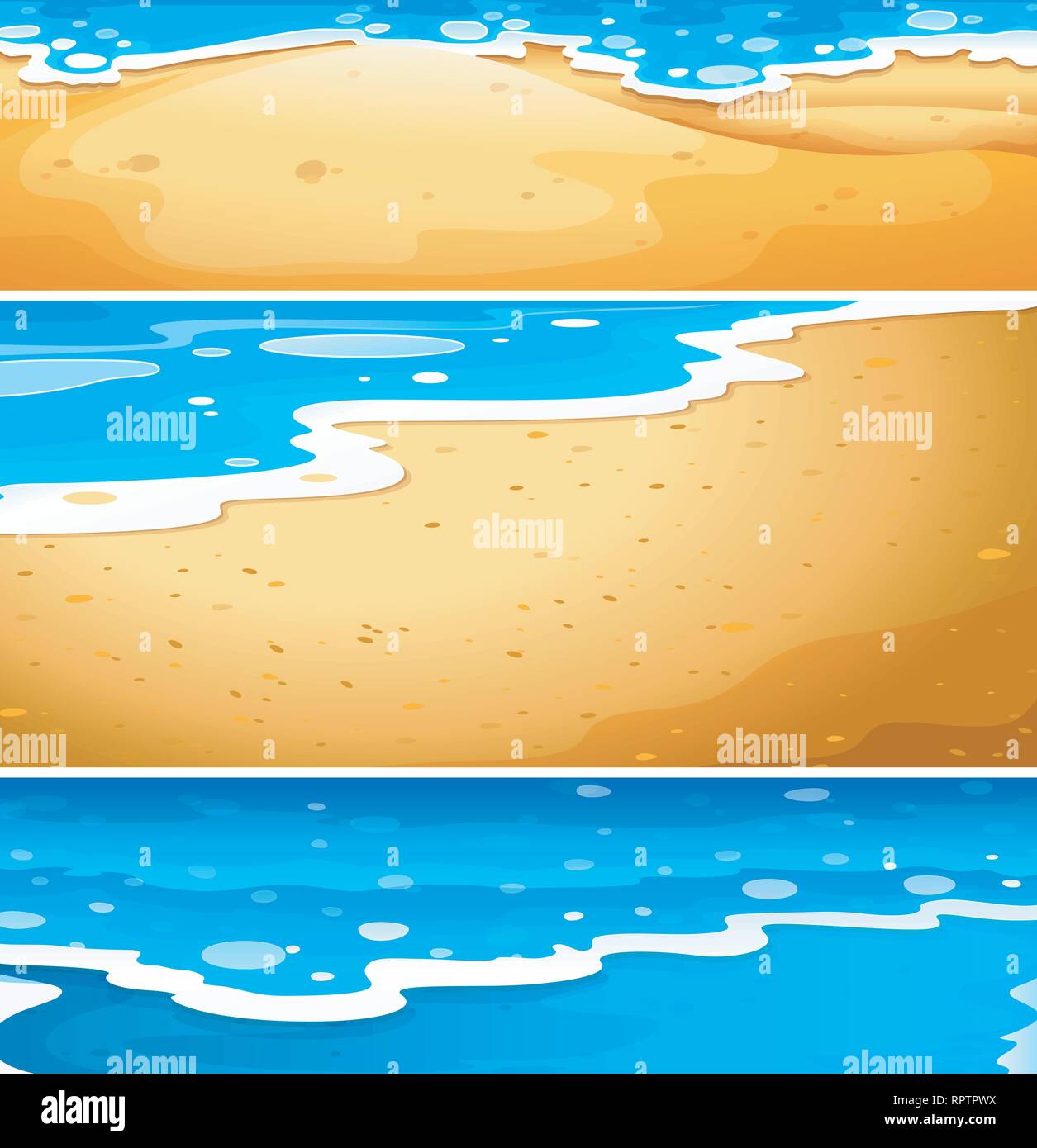 Set of beach water scenes illustration Stock Vector Image & Art - Alamy