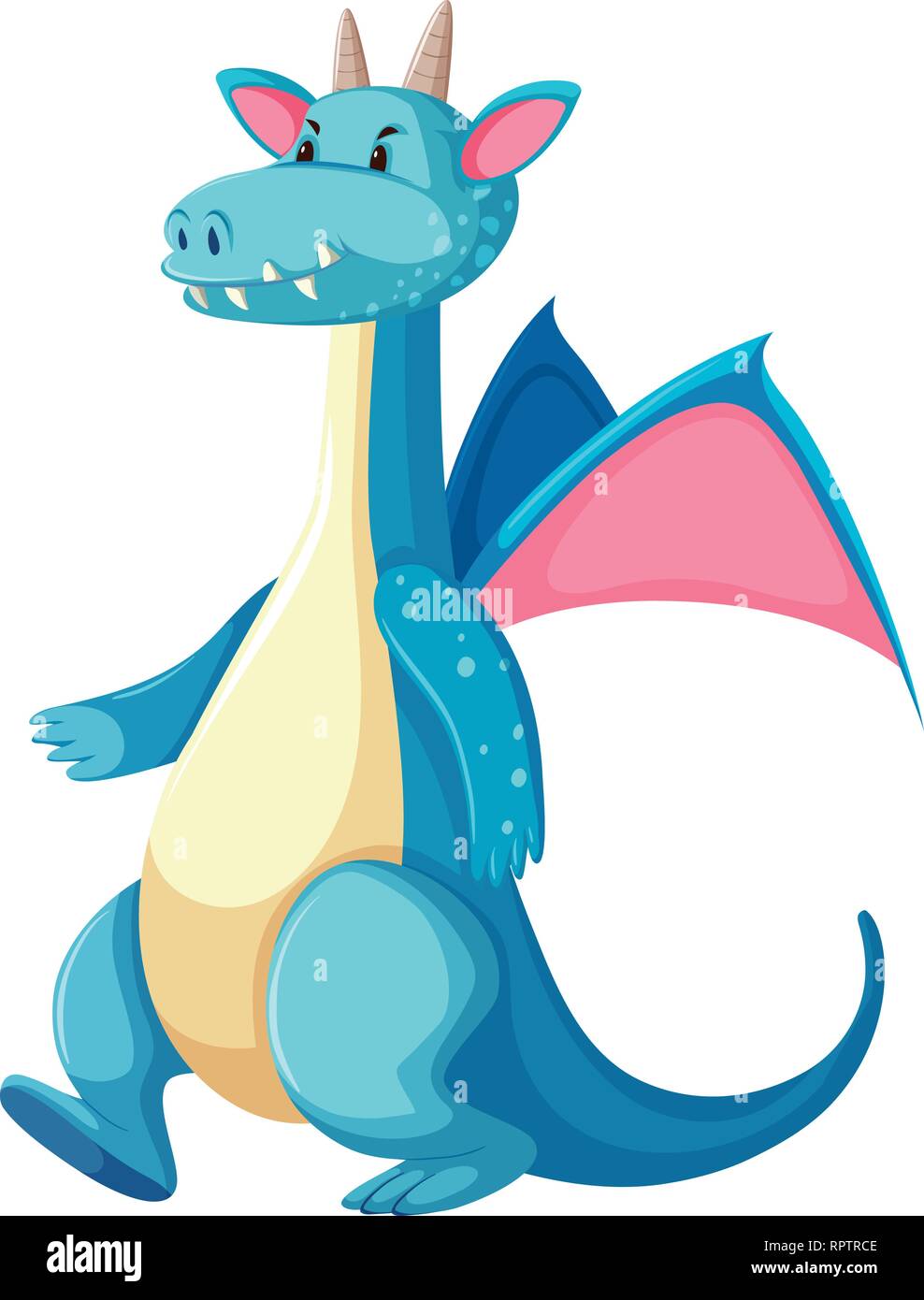 A blue dragon character illustration Stock Vector Image & Art - Alamy