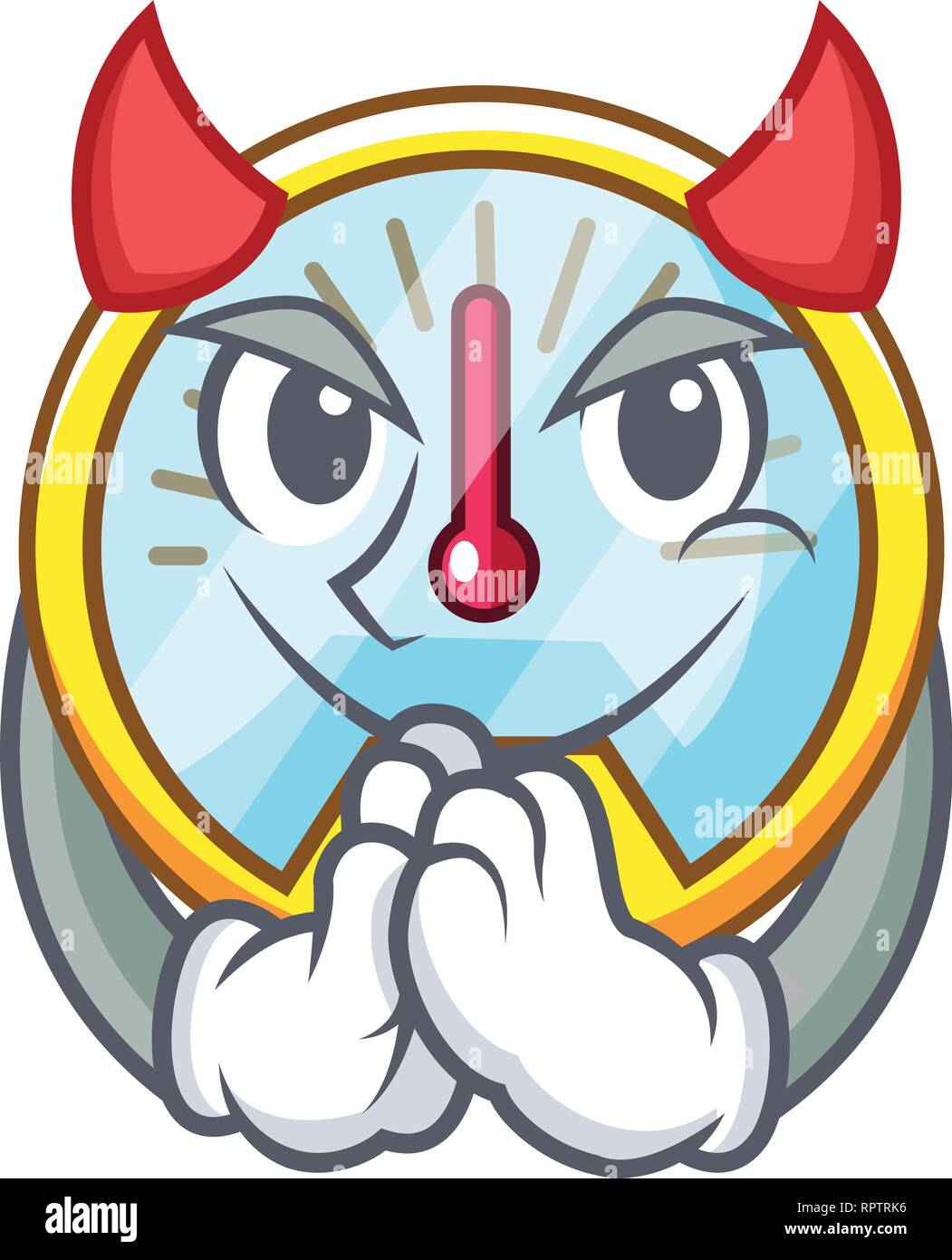 Devil speedometer isolated with in the mascot Stock Vector