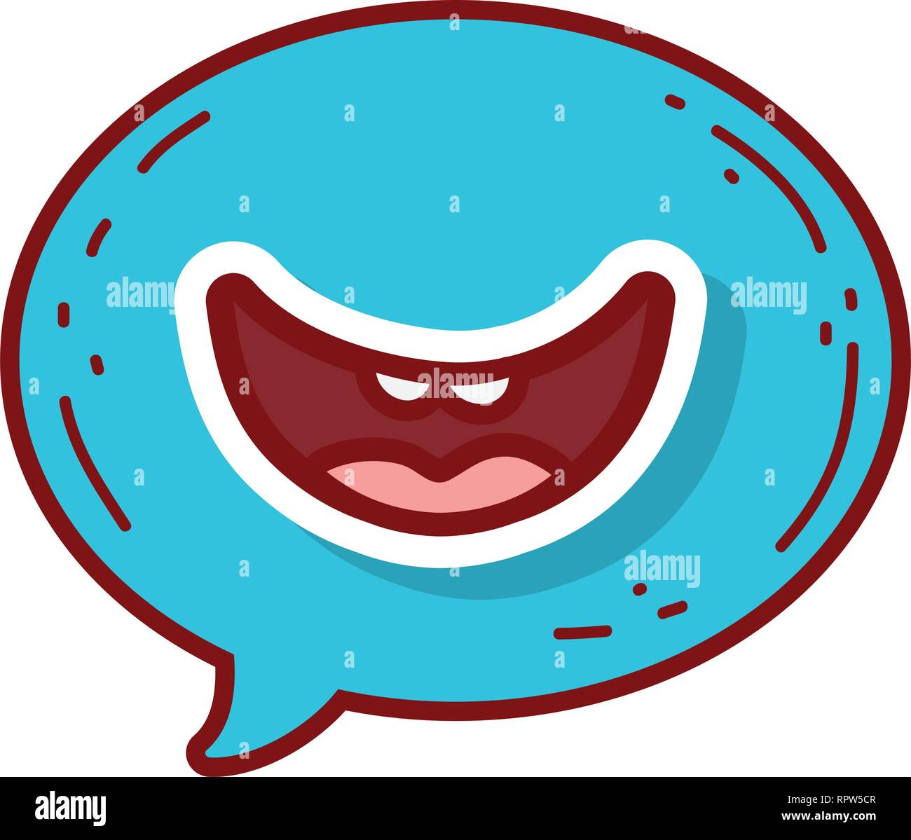 comic speech bubble with smile Stock Vector Image & Art - Alamy