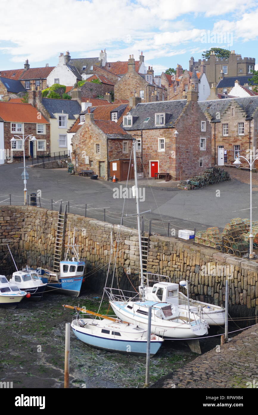 Small Medieval Harbour and Fishing Village of Crail, along the Fife