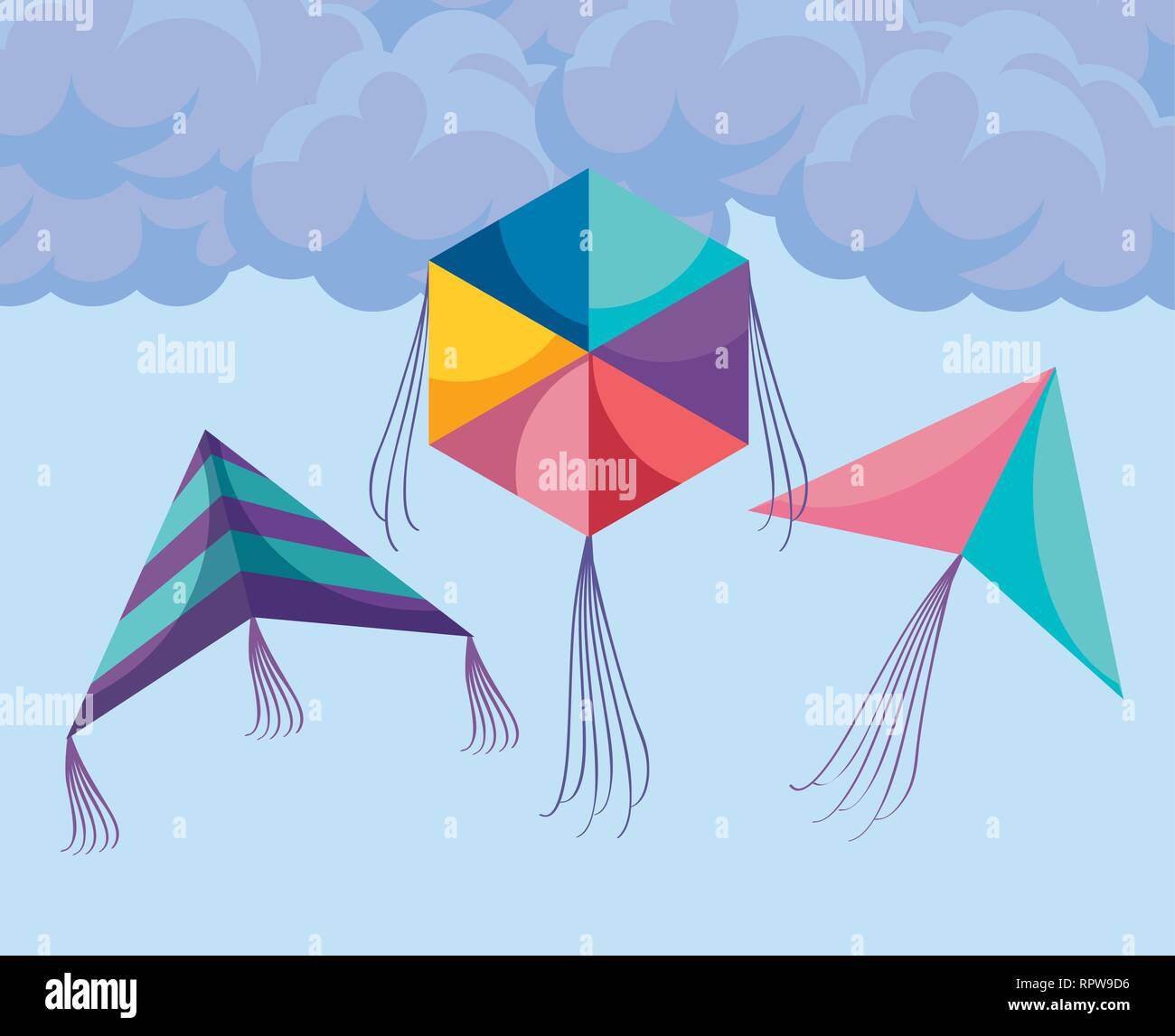 kites flying in the sky vector illustration design Stock Vector Image & Art Alamy