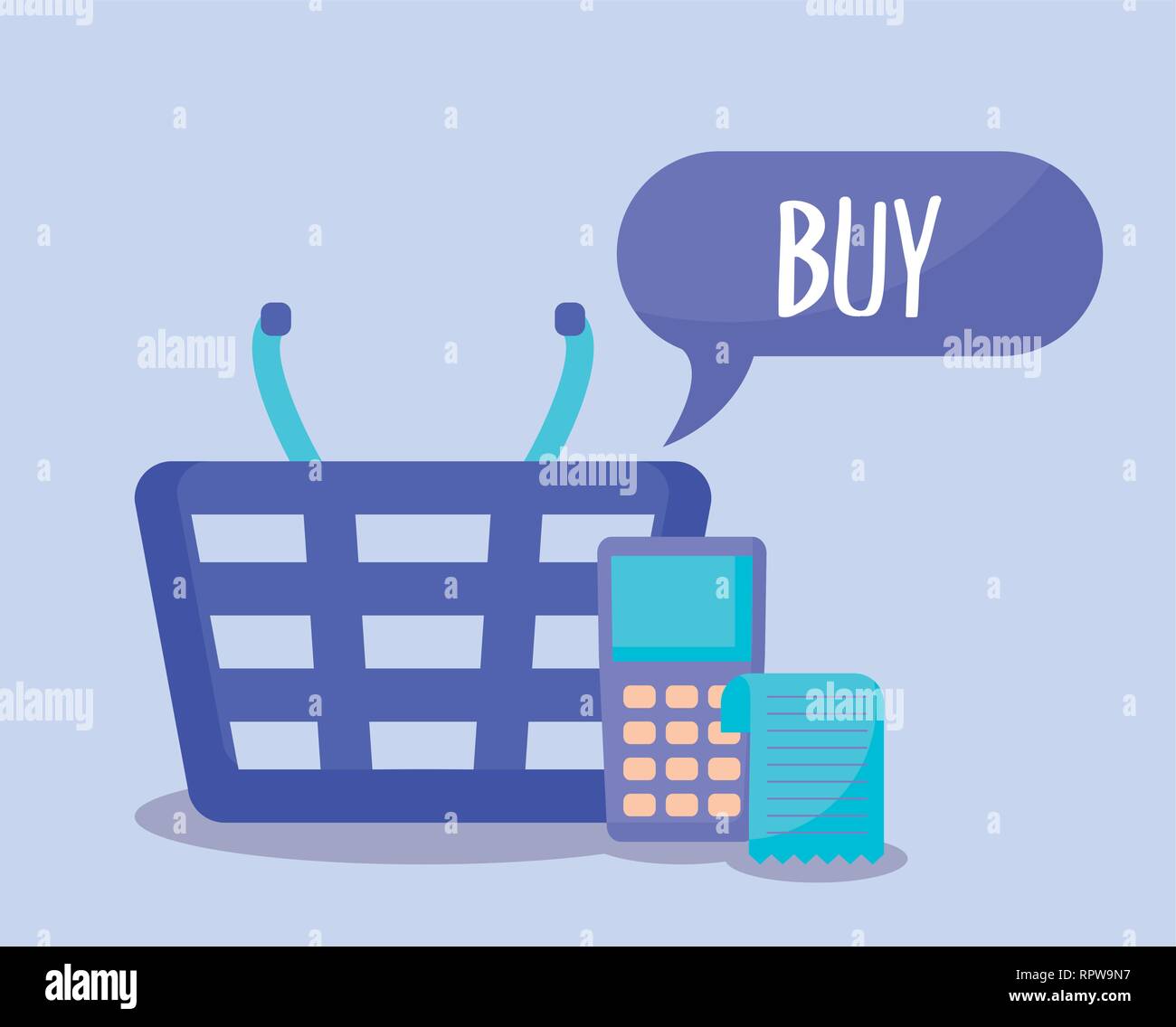 shopping basket and set icons vector illustration design Stock Vector ...
