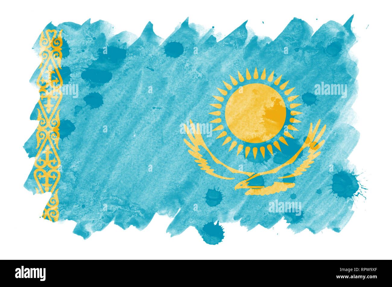 Флаг Казахстана нарисовать