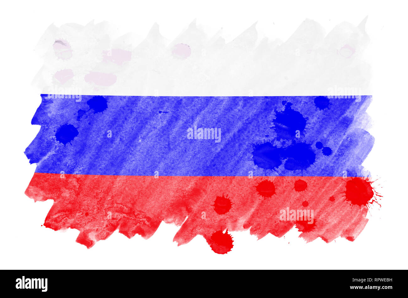 map of russia russian national flag colors background Stock Photo - Alamy