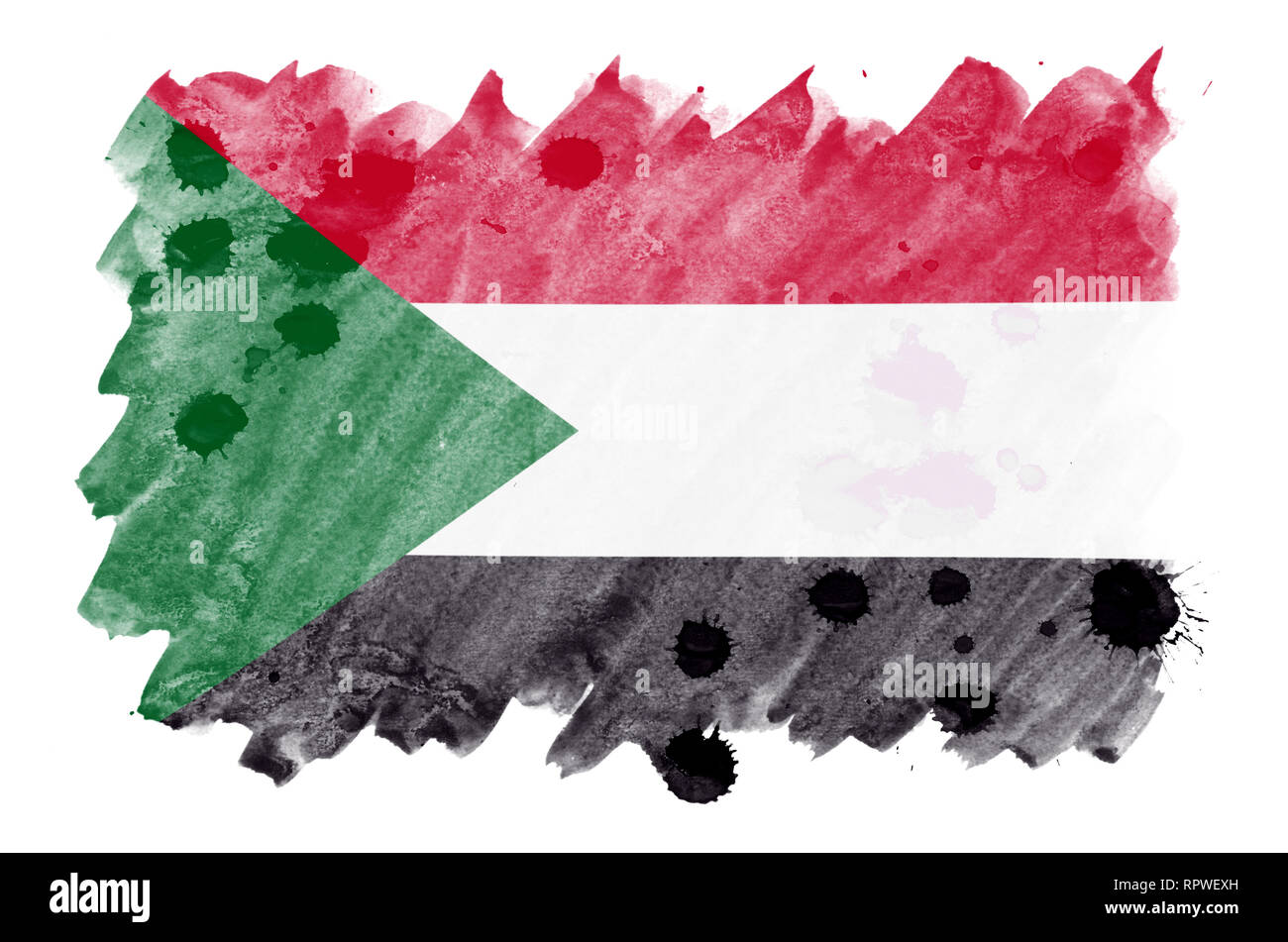 Sudan flag map hi-res stock photography and images - Alamy