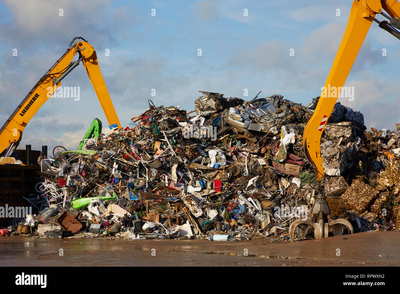 A metal recycling yard Stock Photo Alamy